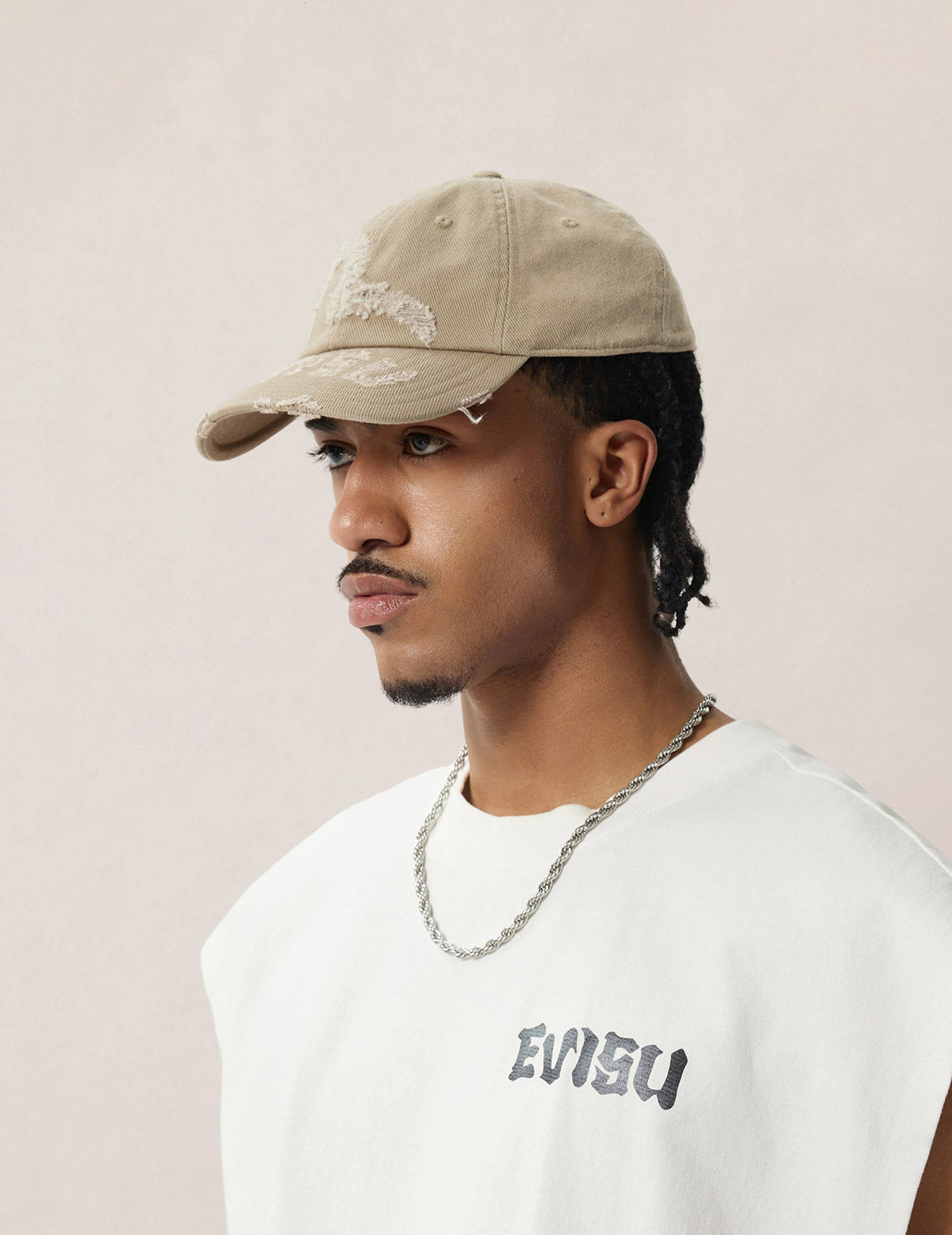 Grinding Distressed Logo Cap