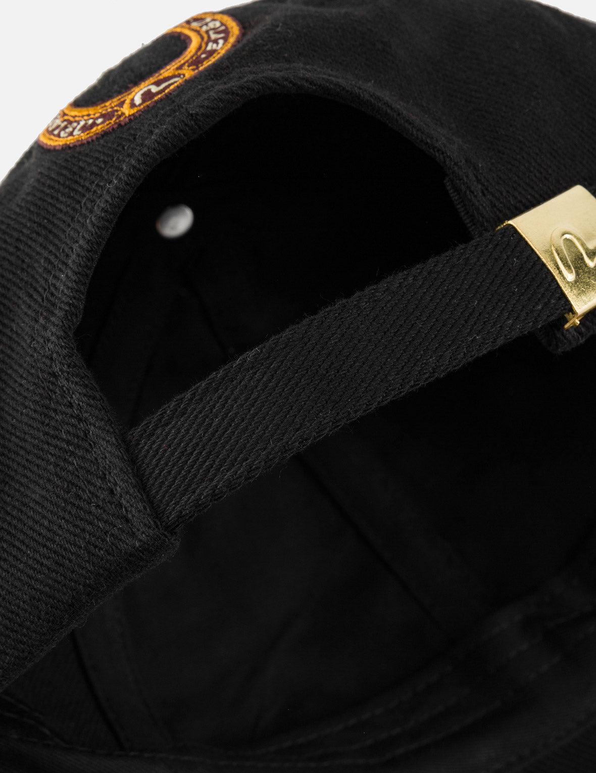 EVISU 标识刺绣棒球帽 - 黑