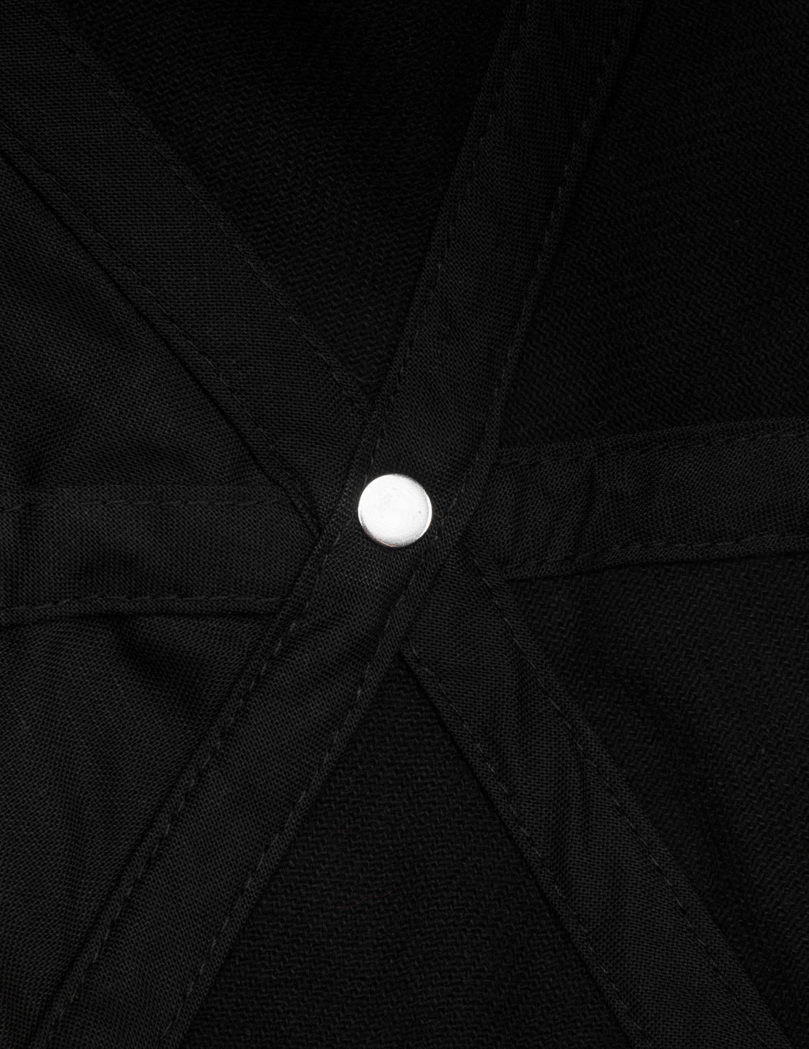 EVISU 标识刺绣棒球帽 - 黑