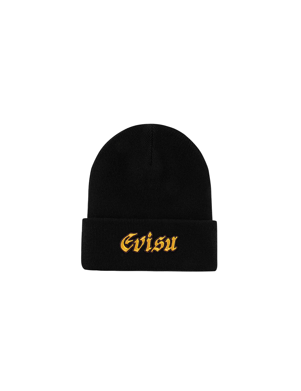 Evisu Logo Embroidery Beanie - Black