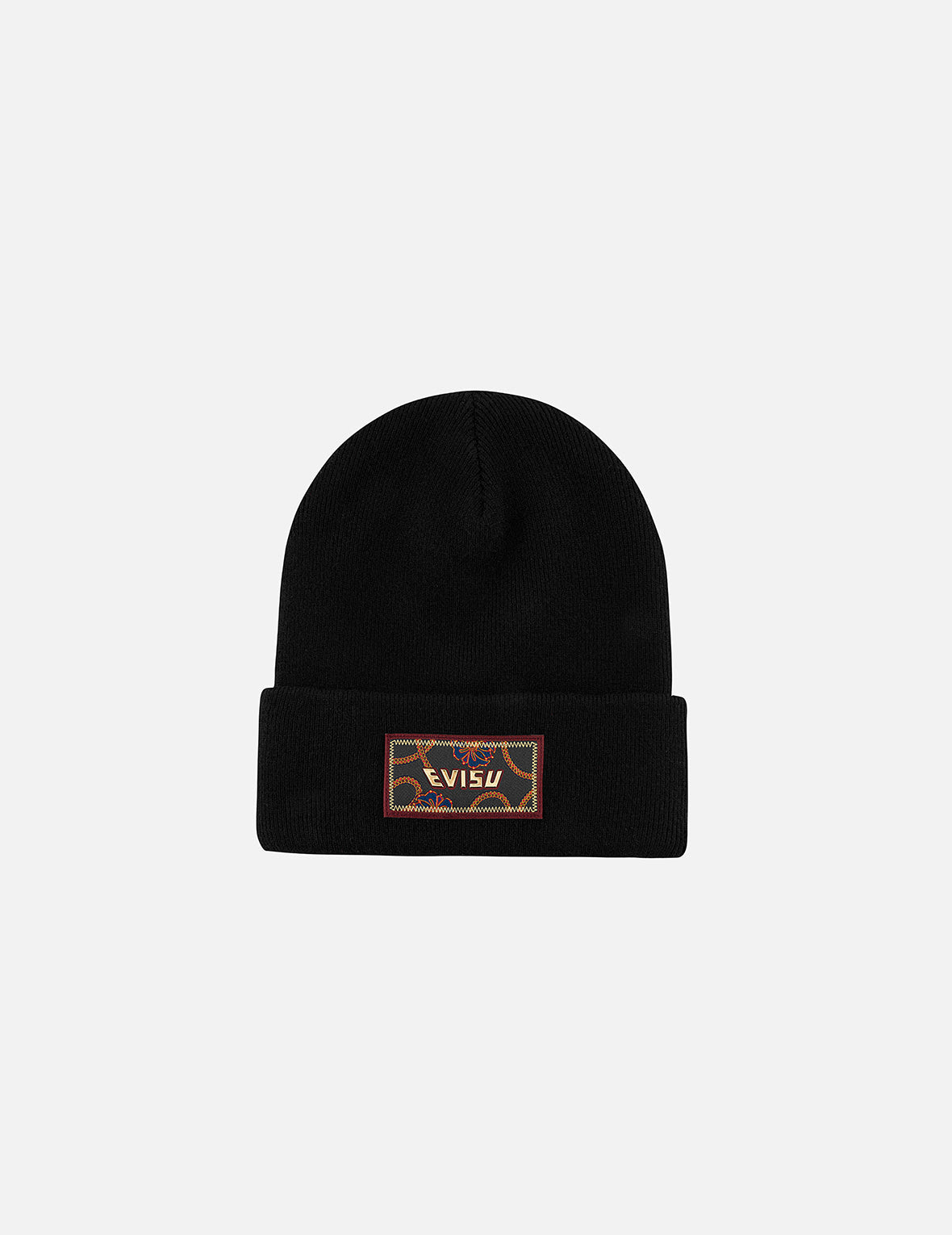 Evisu Logo Embroidery Beanie - Black