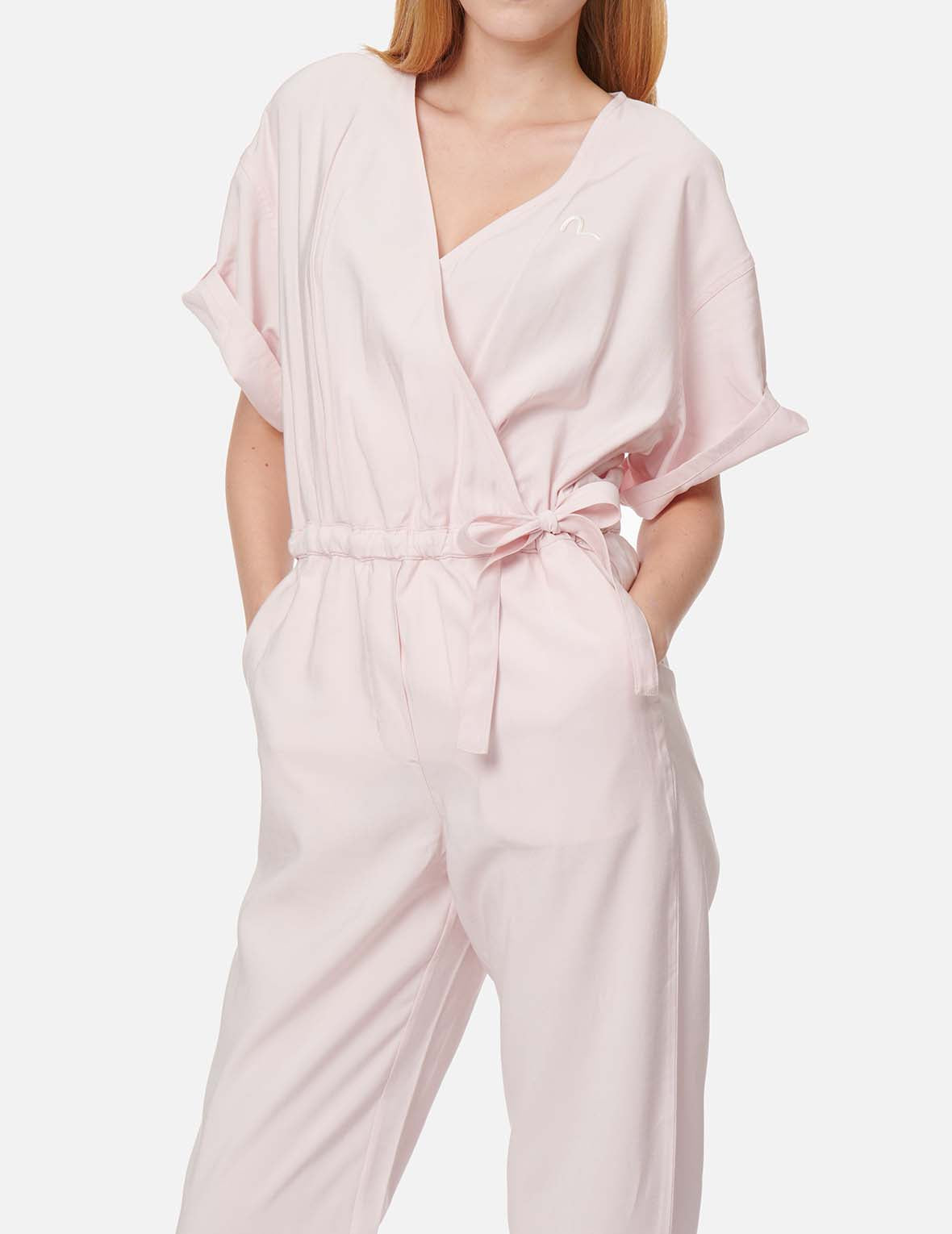 Seagull Embroidery Wrapped Jumpsuit