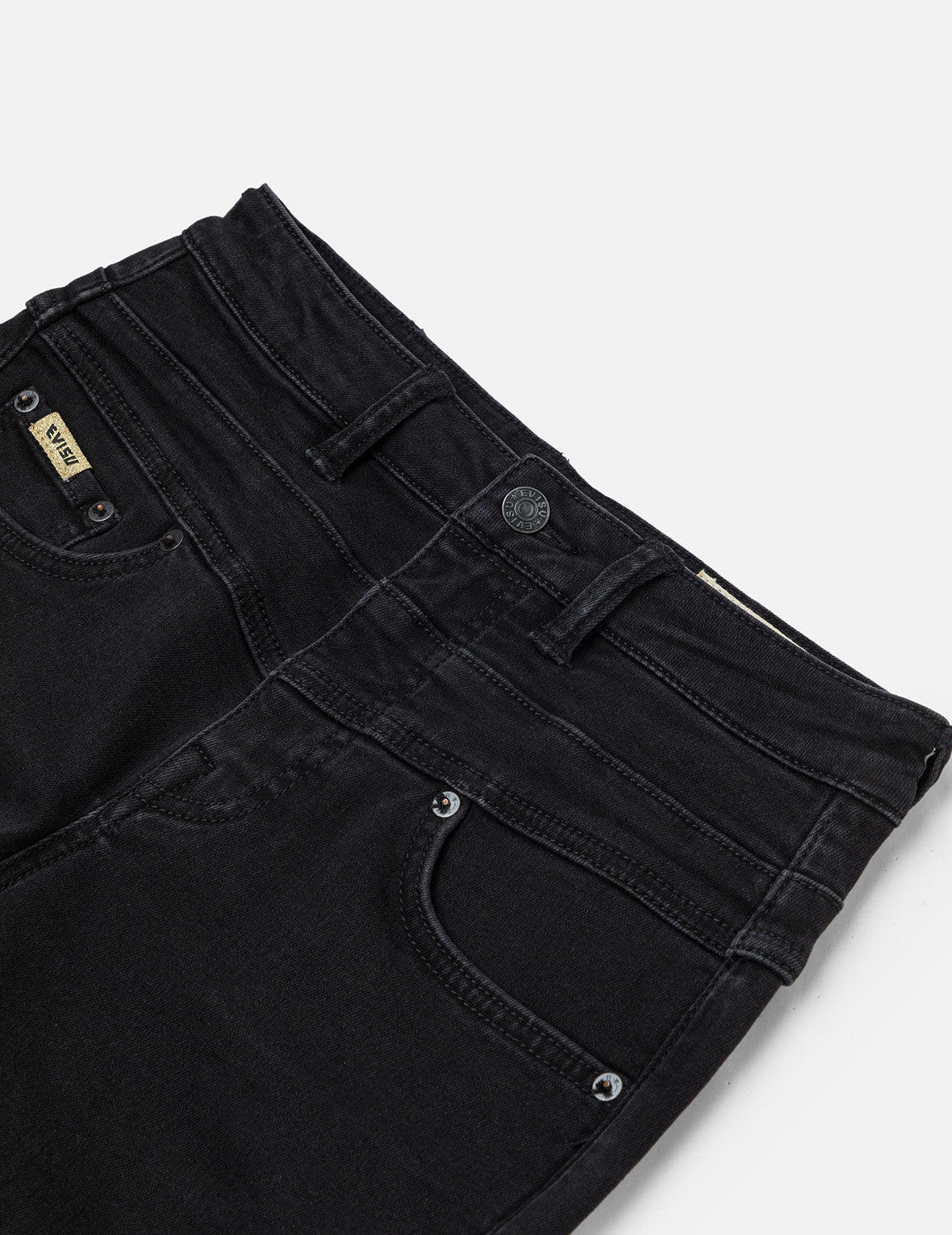 Brocade Inserted Seagull Skinny Jeans