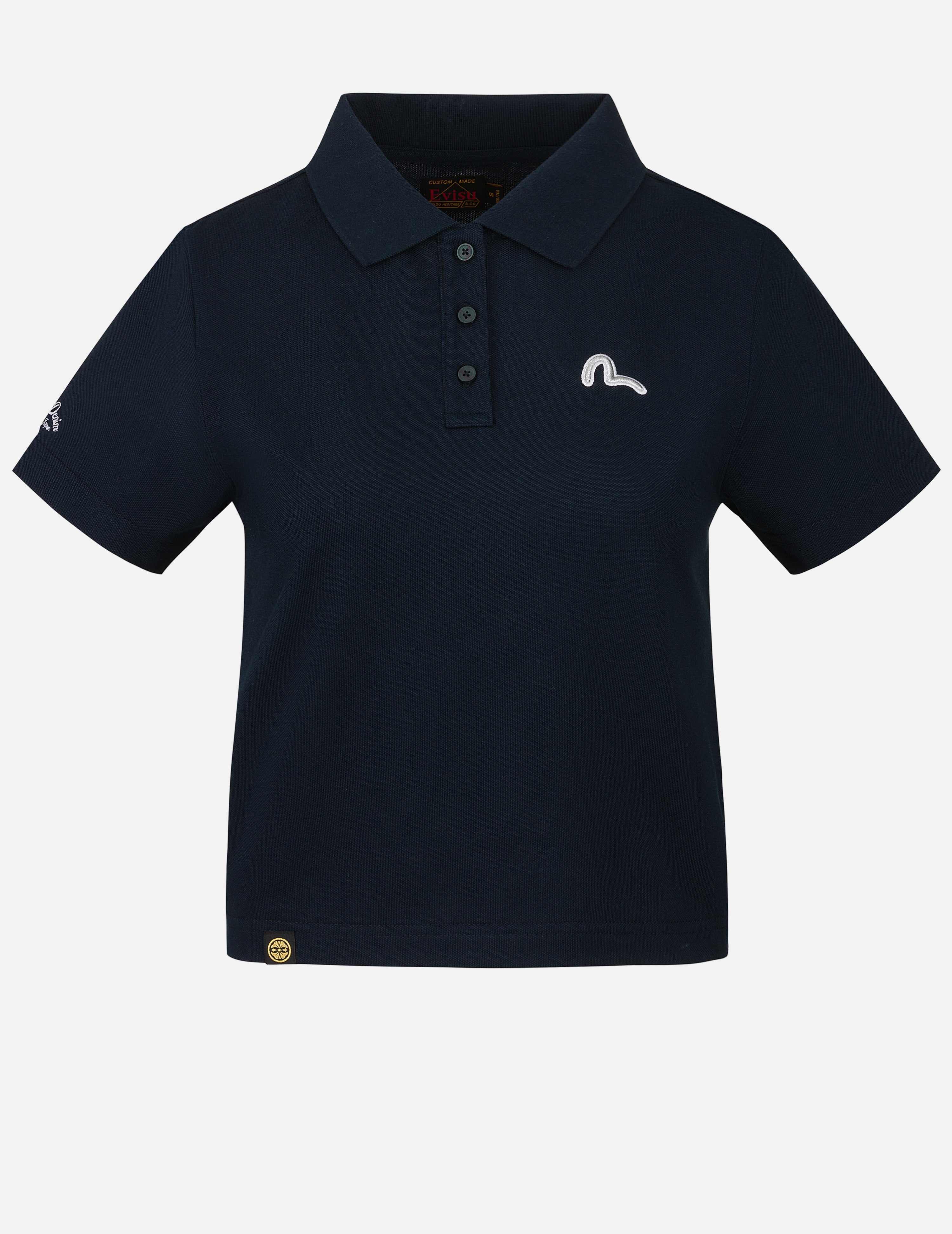 Seagull and Slogan Embroidery Fashion Fit Polo Shirt