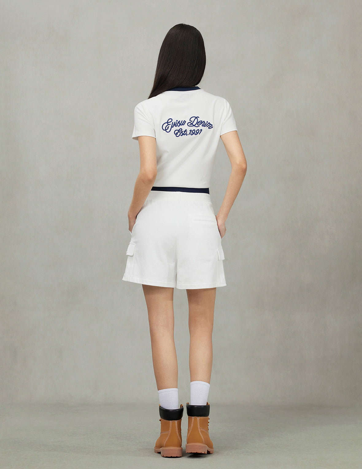 Seagull Embroidery Loose Fit Sweatshorts