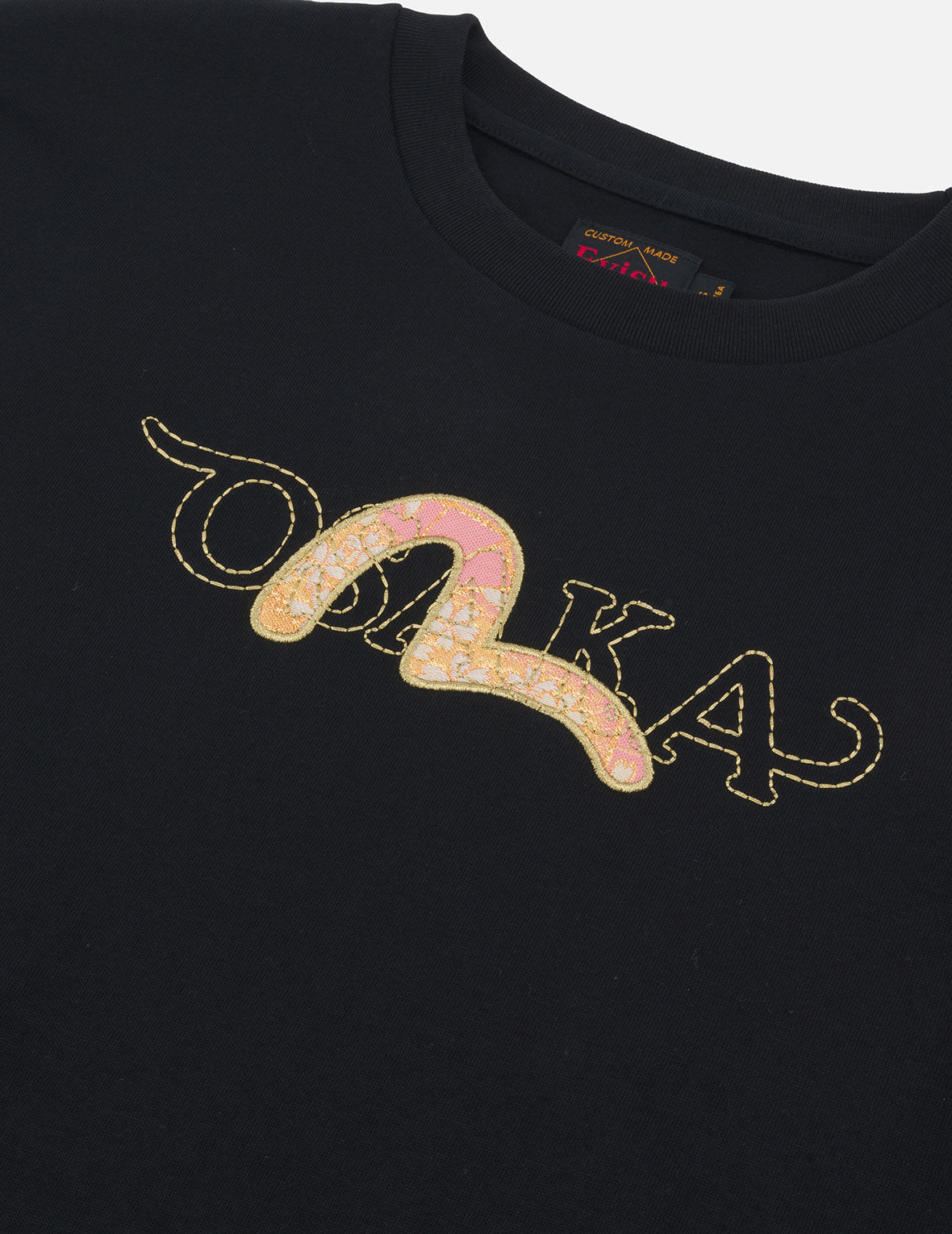 Brocade Seagull Embroidery Regular Fit Long-Sleeve T-shirt