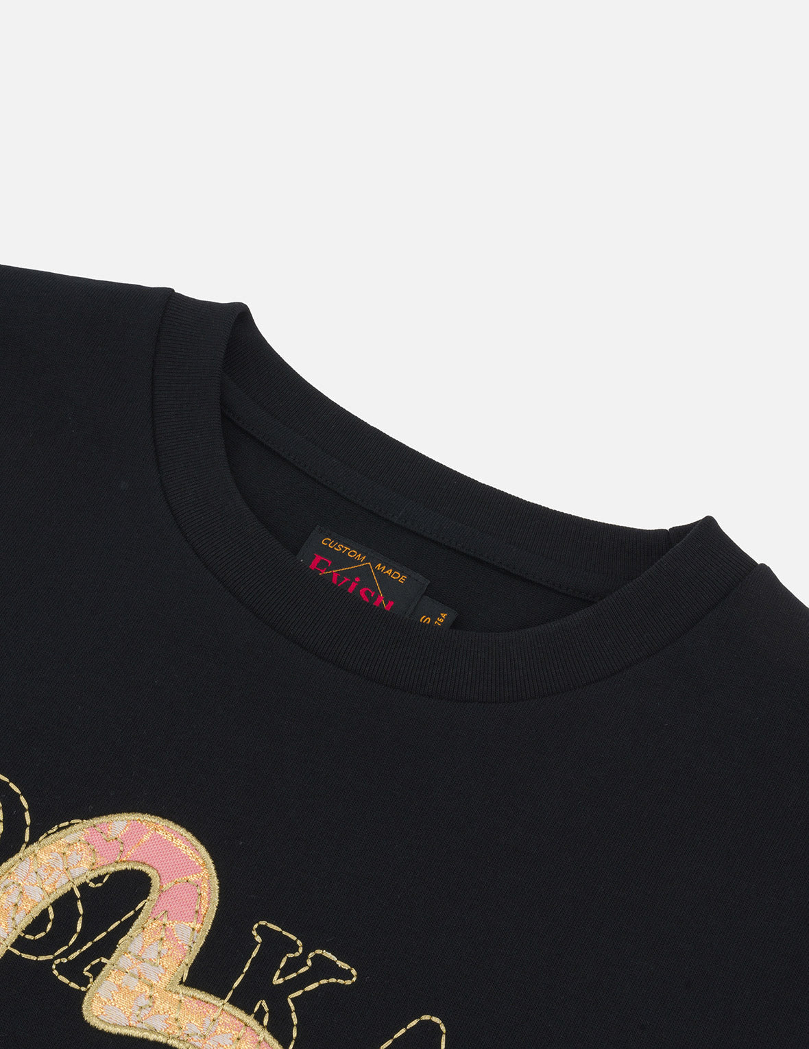 Brocade Seagull Embroidery Regular Fit Long-Sleeve T-shirt