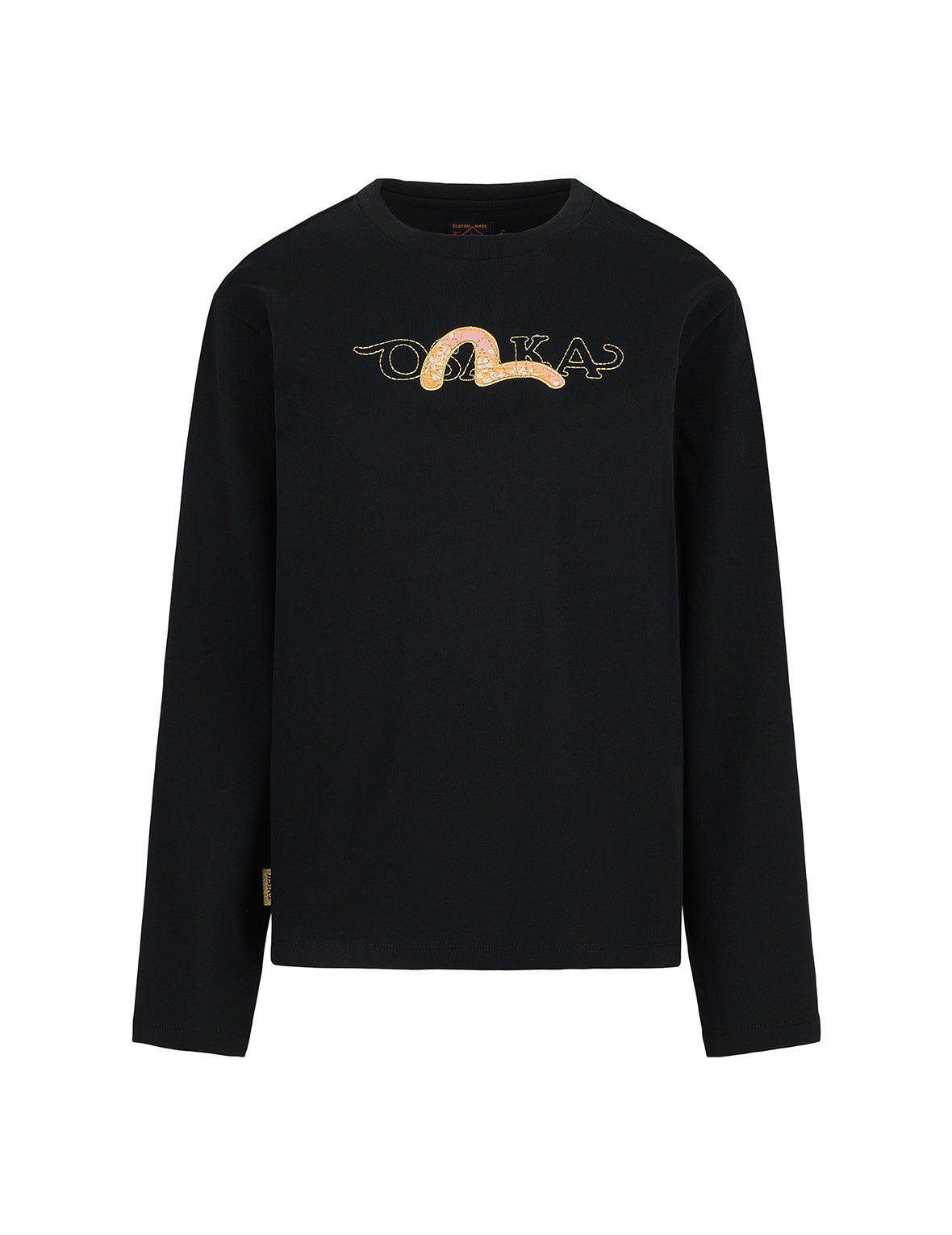Brocade Seagull Embroidery Regular Fit Long-Sleeve T-shirt
