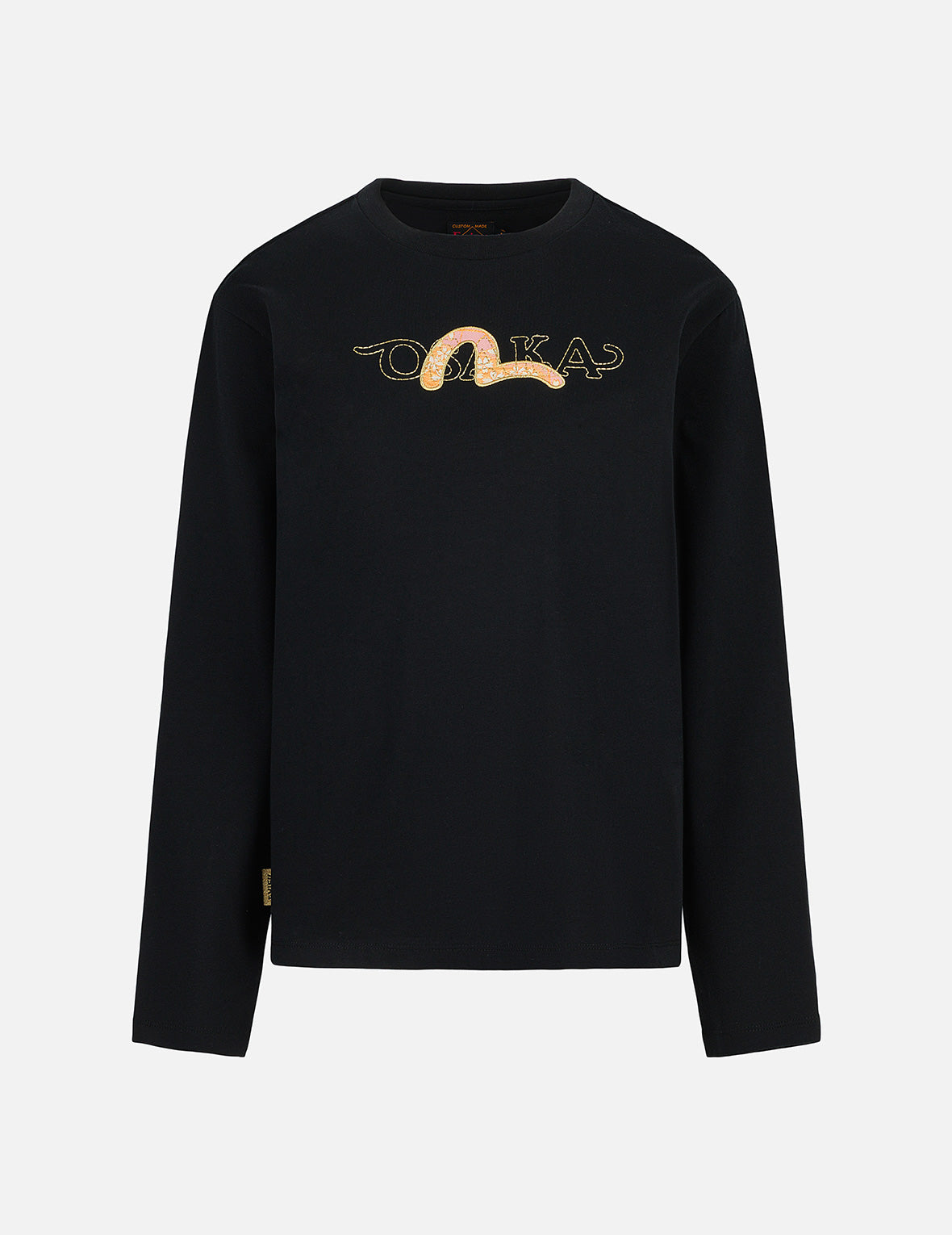 Brocade Seagull Embroidery Regular Fit Long-Sleeve T-shirt