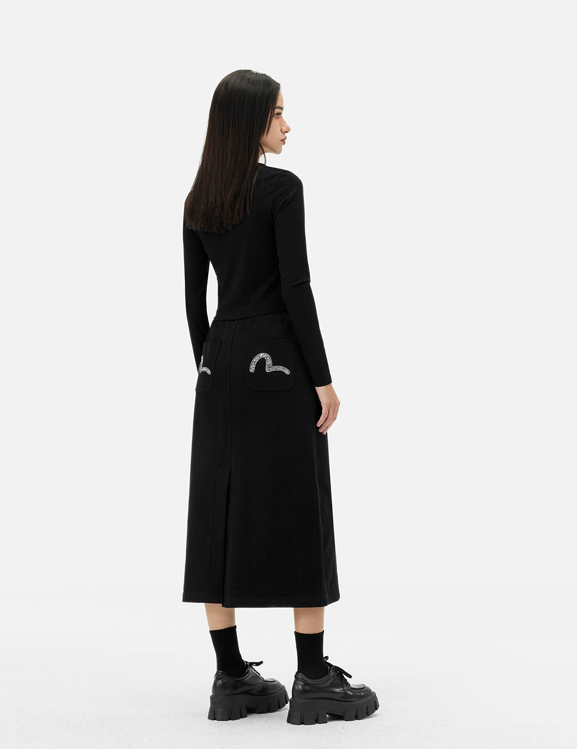 Seagull Embroidery Regular Fit Top