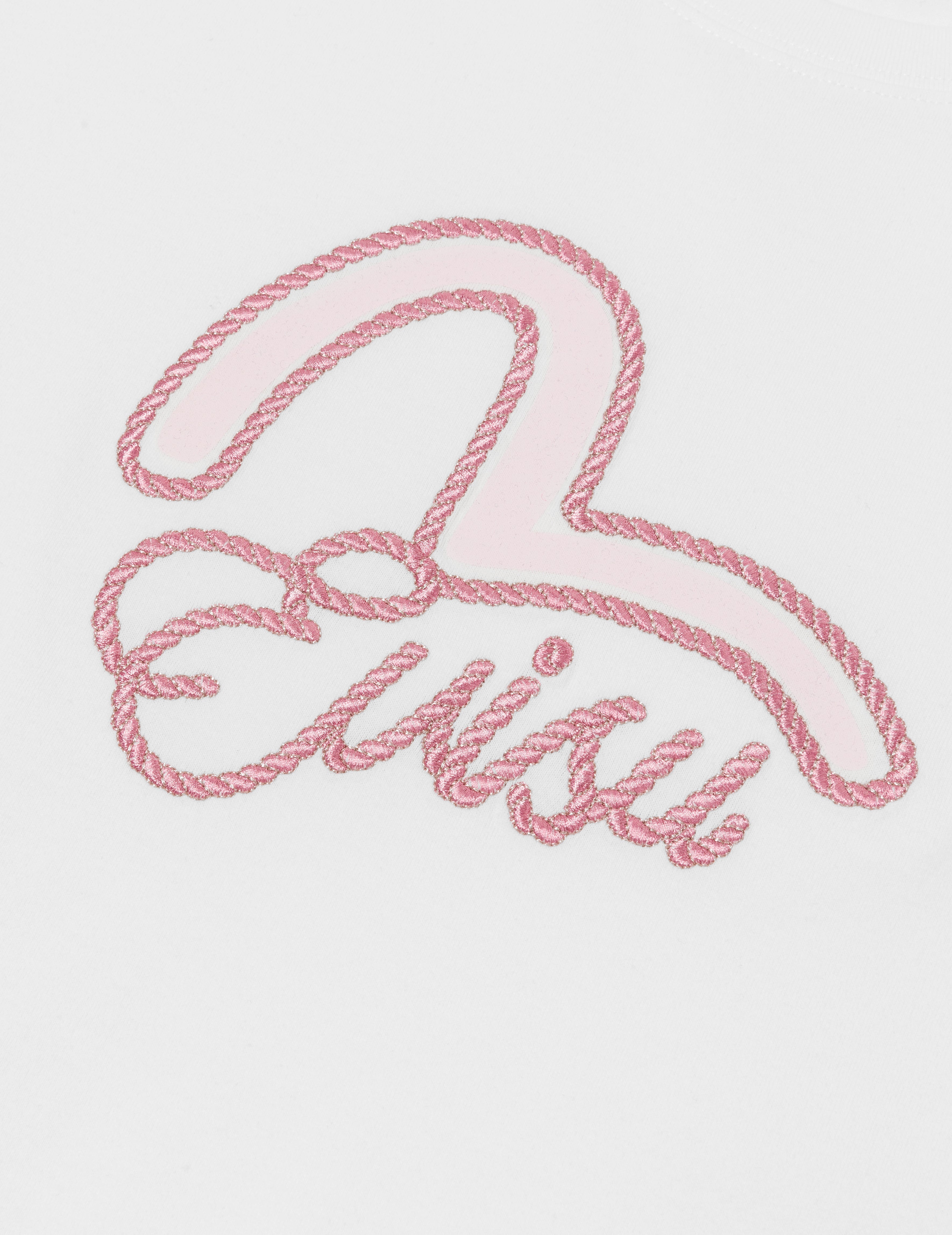 海鸥印花和商标帆绳扭纹刺绣男友款T恤