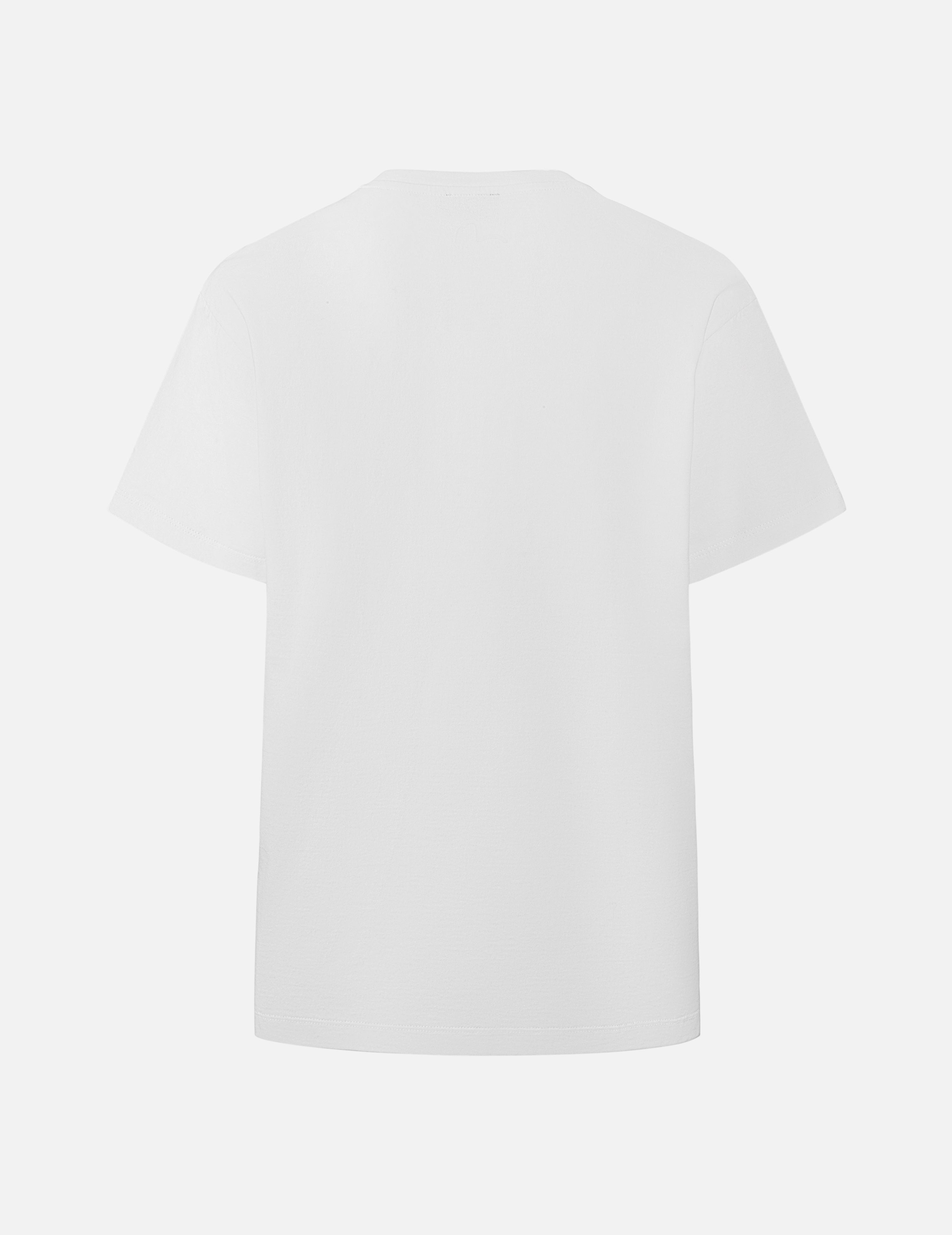 海鸥印花和商标帆绳扭纹刺绣男友款T恤