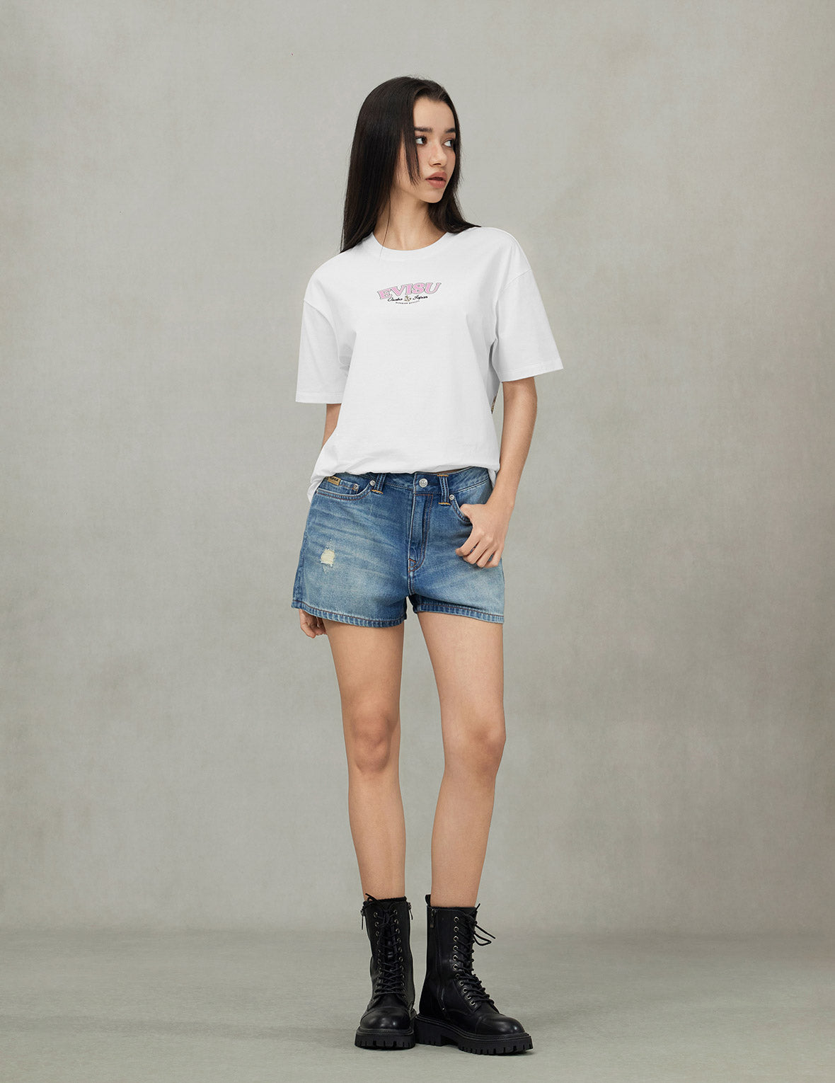 帆绳扭纹和大M船锚印花超宽版T恤