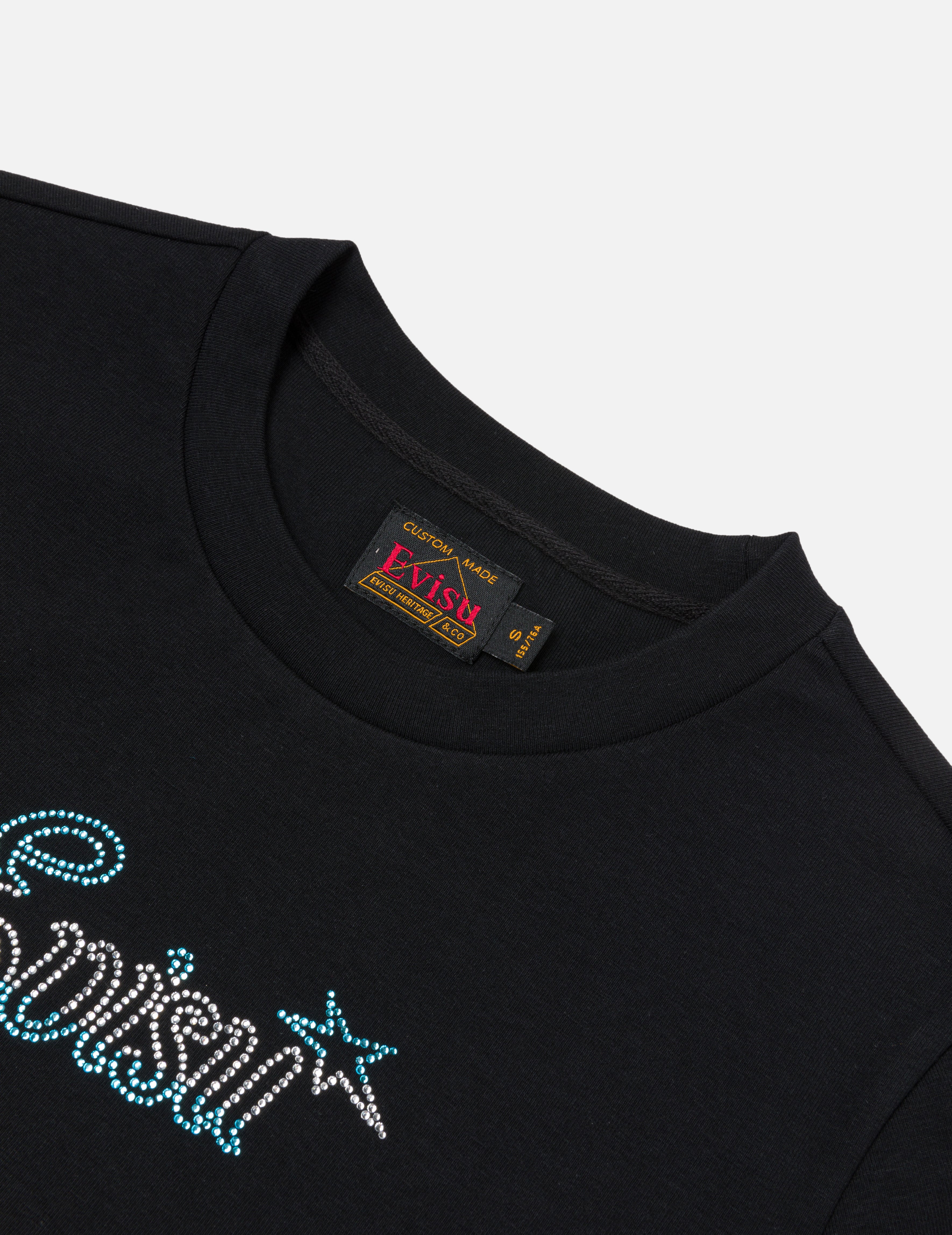 Logo and Starfish Rhinestone Slim Fit T-Shirt