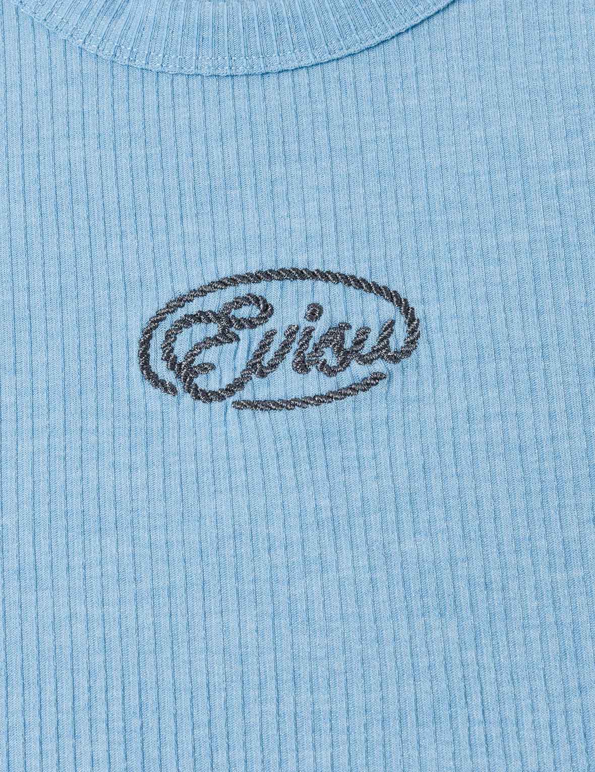 帆绳扭纹商标刺绣时尚版型T恤