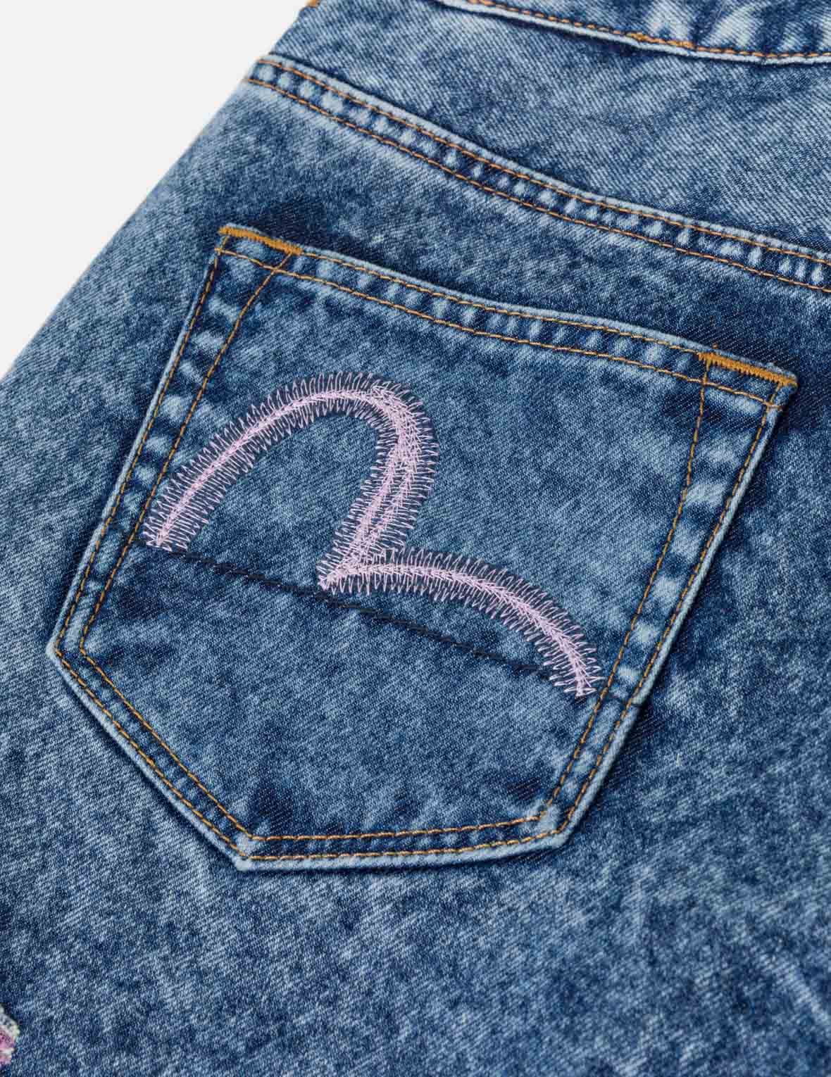 Pink Burn-Out Jeans
