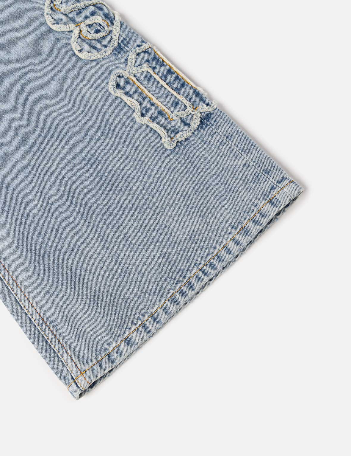 Evisu Applique Distressed Jeans