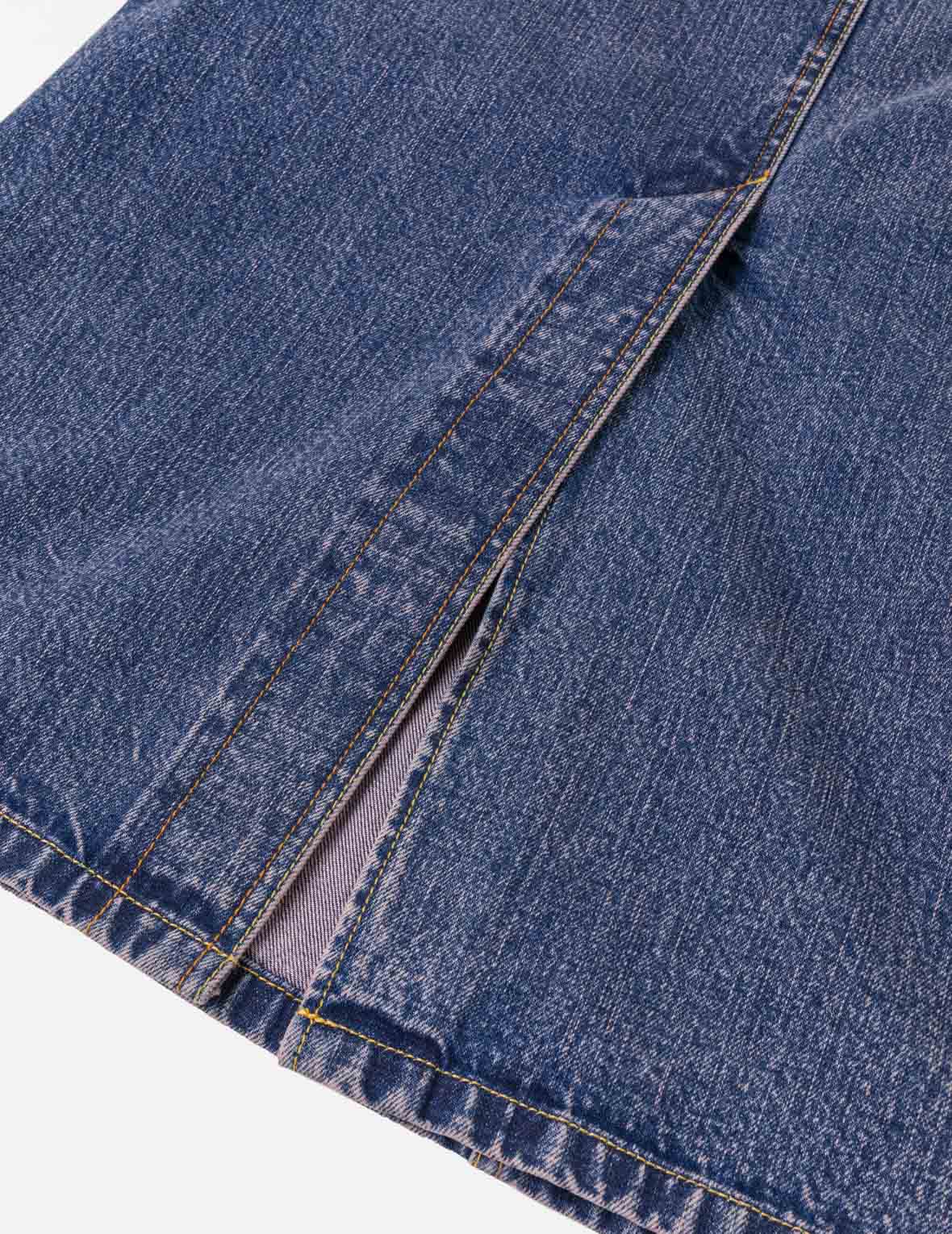 铆钉装饰丹宁工装裙