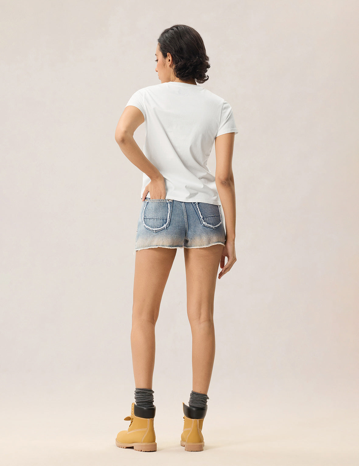 Denim Patched Seagull Logo T-shirt
