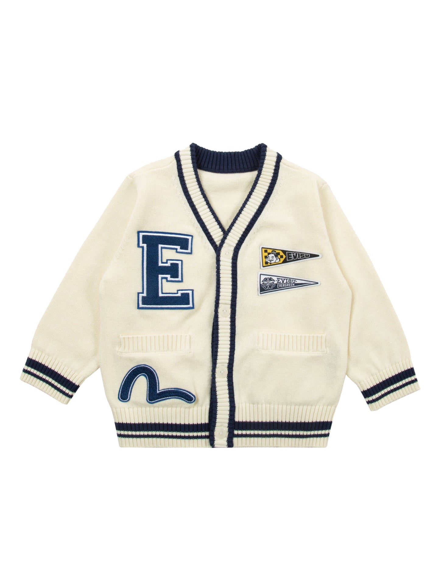 校园风海鸥刺绣常规版型针织外套