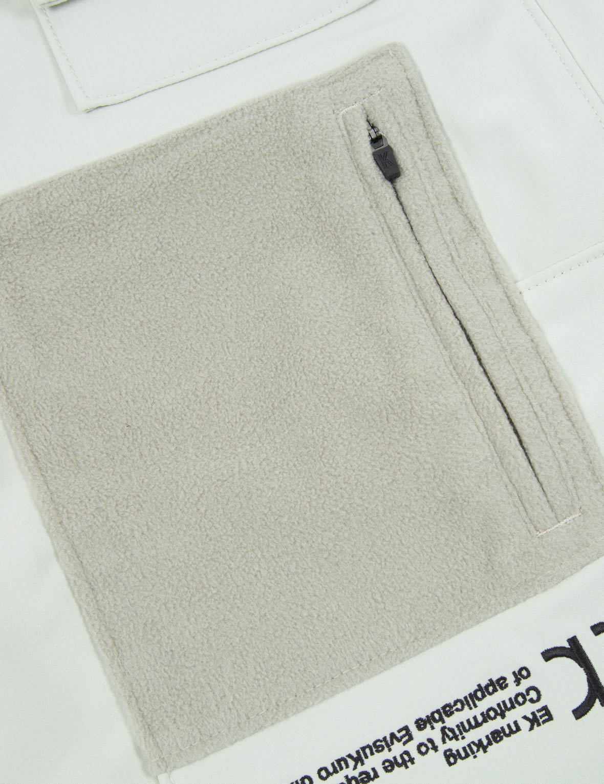 撞色口袋海鸥刺绣长裤