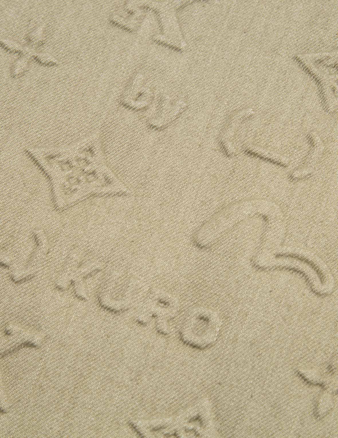 Embossed Monogram Colorblock Shirt Jacket