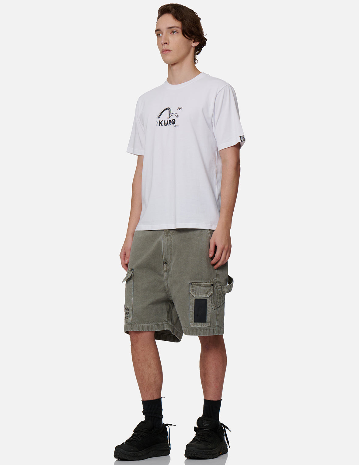 Brush Camouflage Effect Seagull Print T-shirt