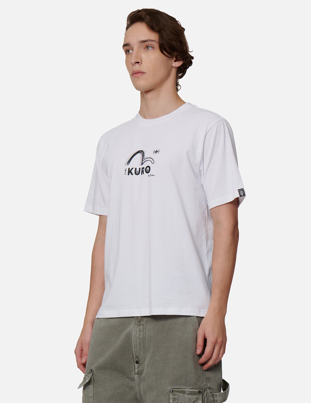 Brush Camouflage Effect Seagull Print T-shirt
