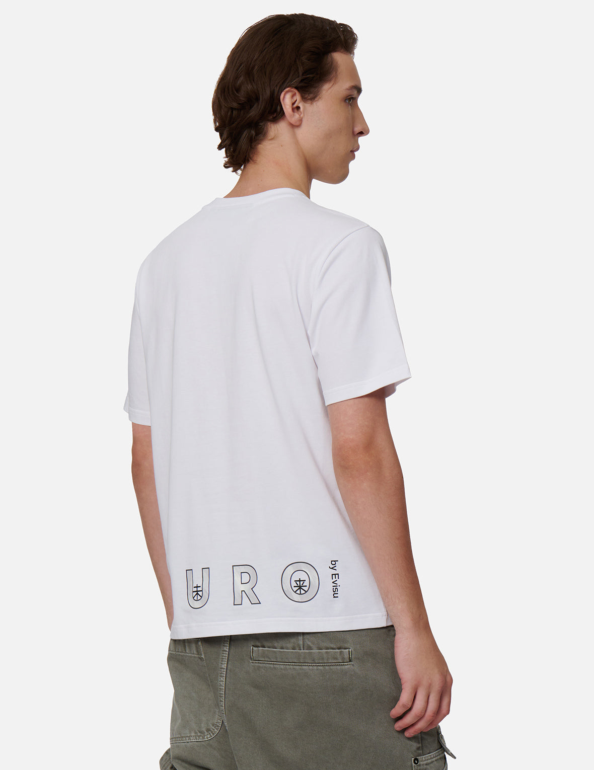 Brush Camouflage Effect Seagull Print T-shirt