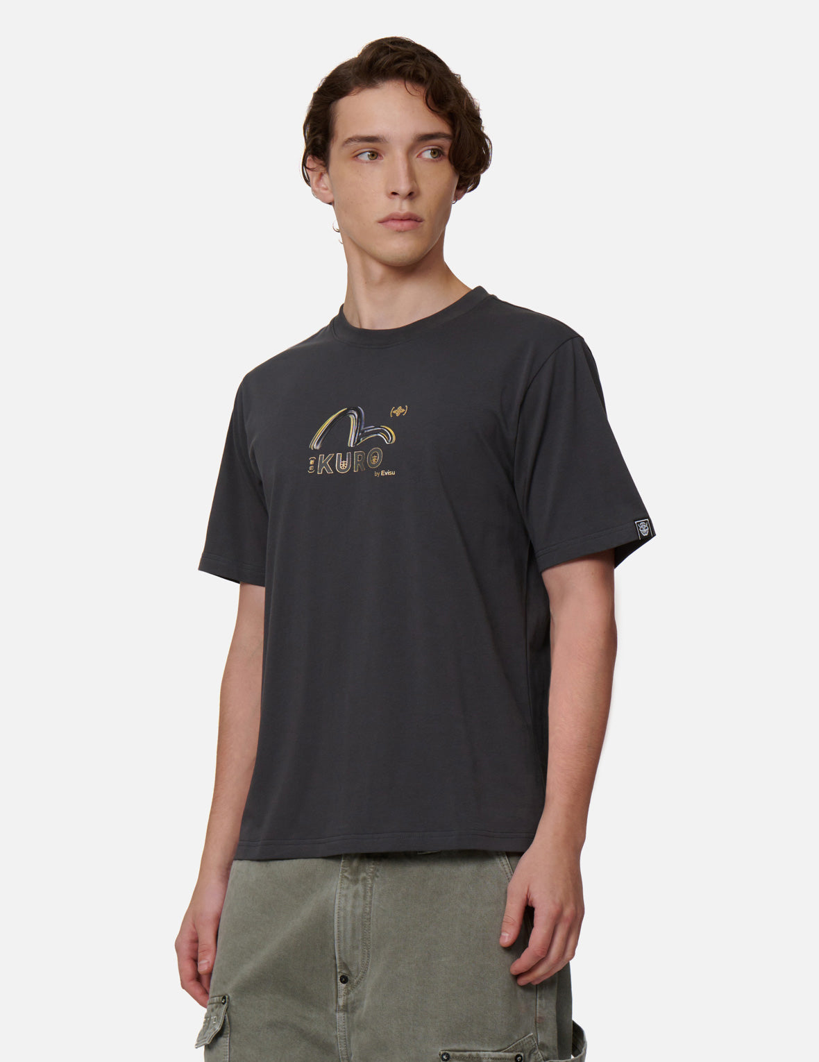 Brush Camouflage Effect Seagull Print T-shirt