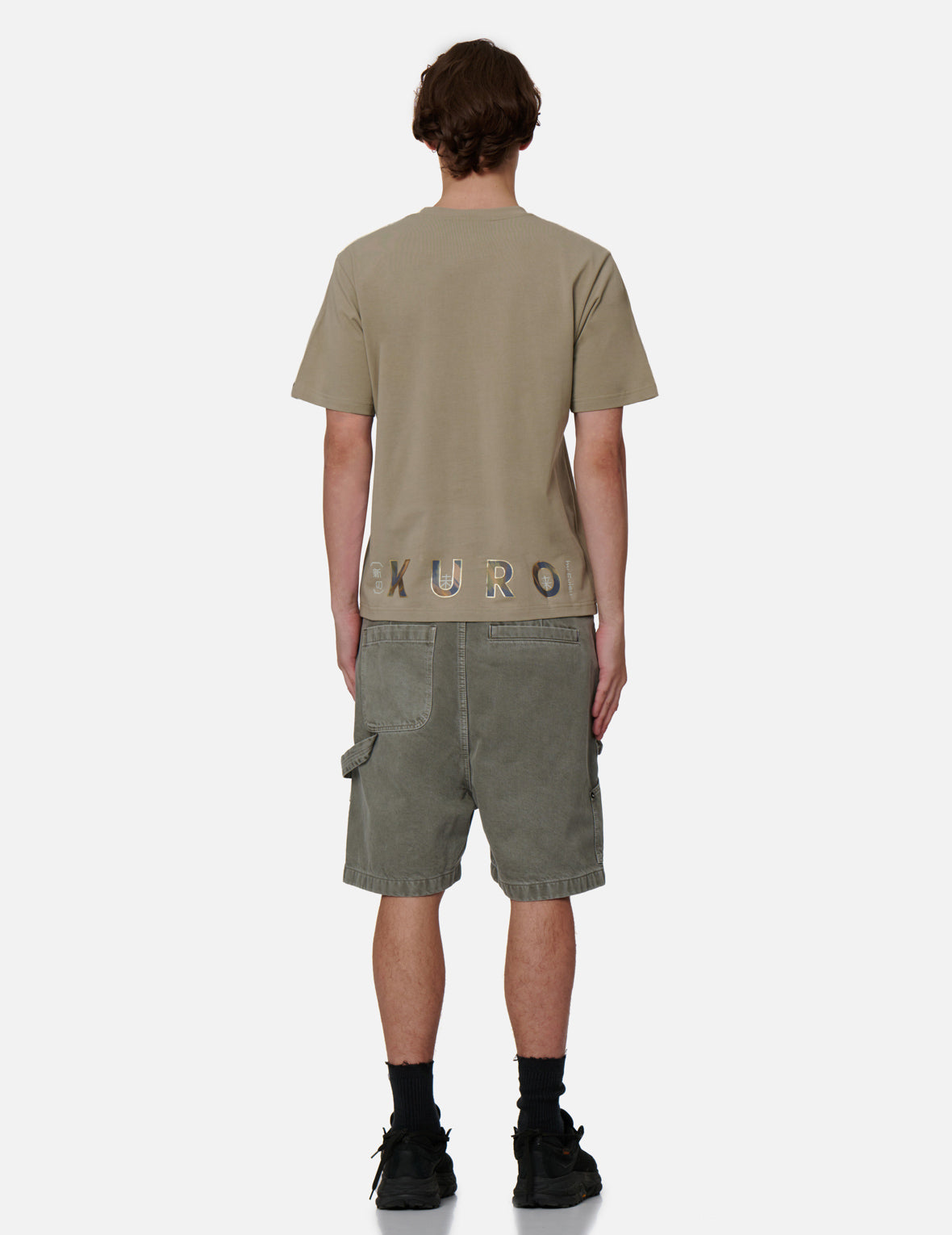 Brush Camouflage Effect Seagull Print T-shirt