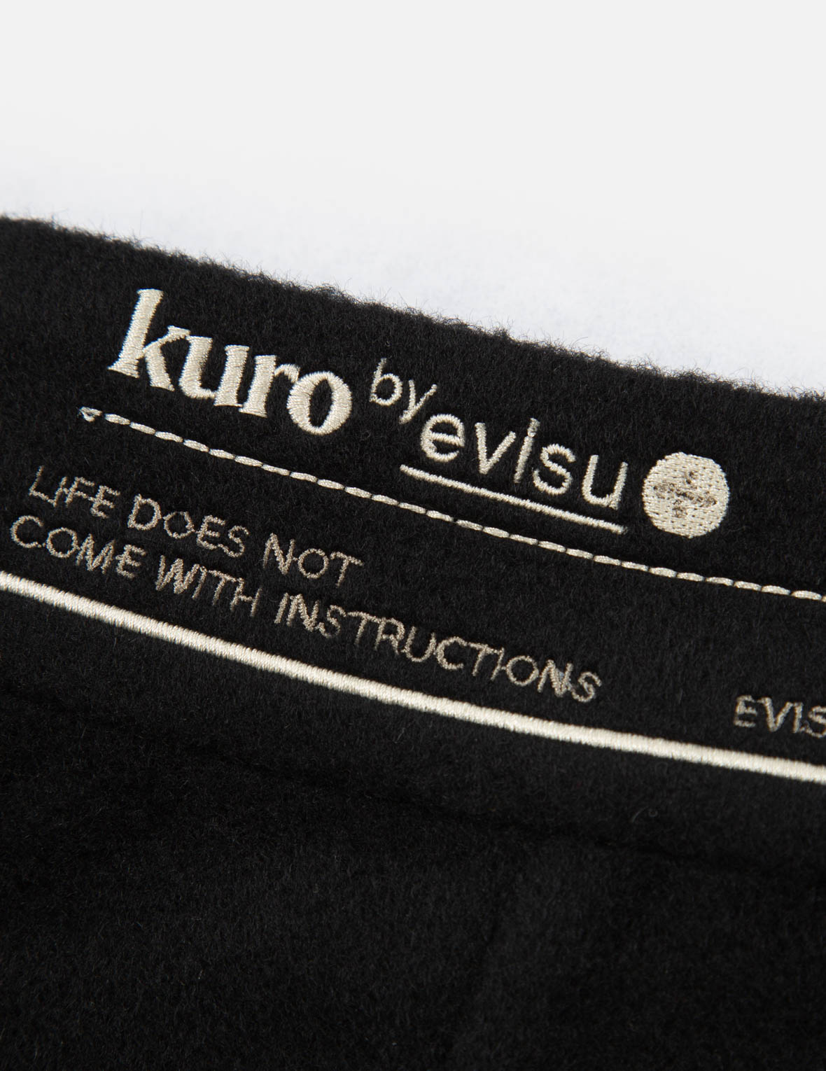 Slogan Embroidered Waistband Skirt
