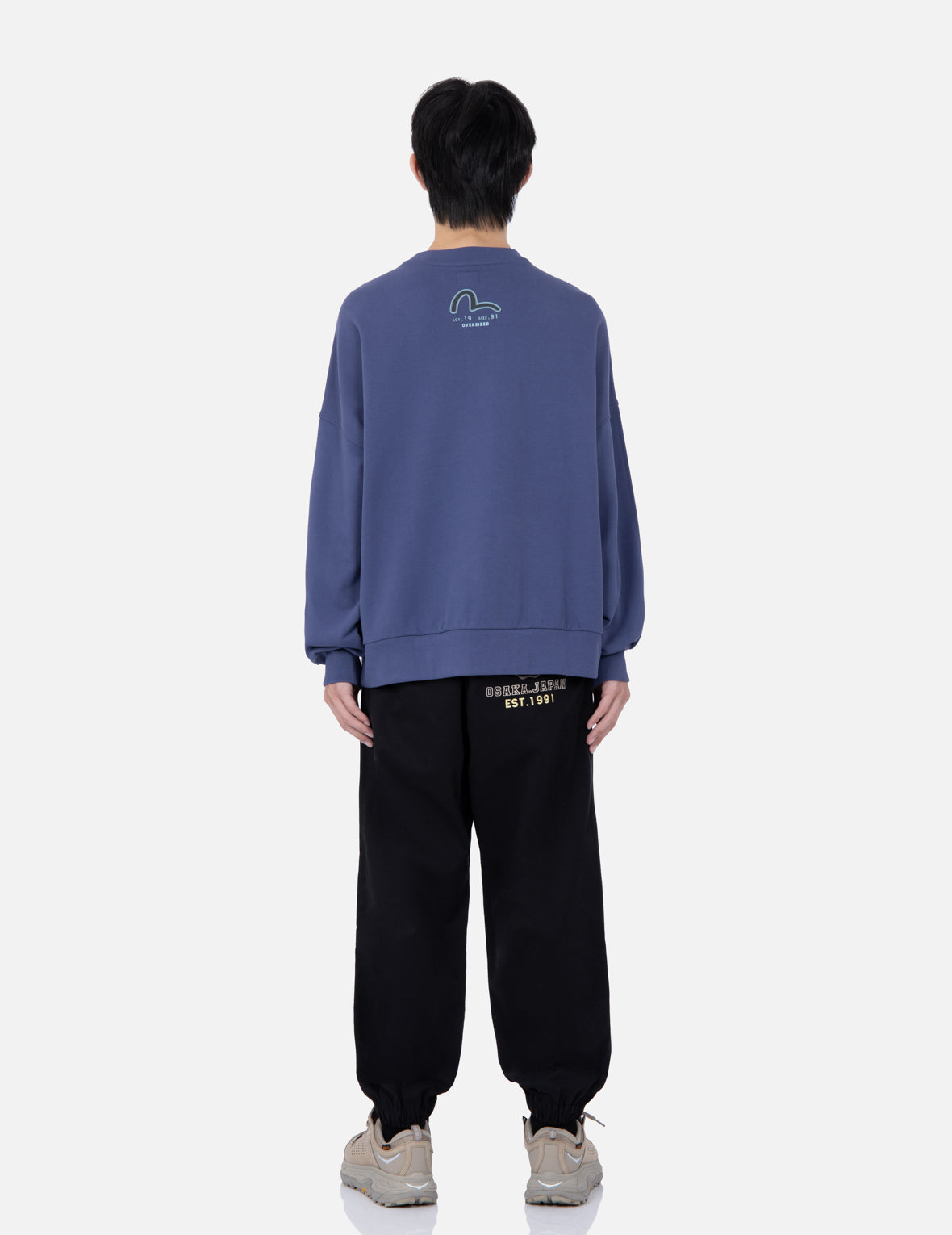 家花刺绣阔腿束脚裤