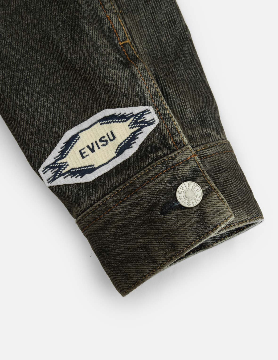 Ethnic-inspired Wheel of Wisdom Print and Embroidery Relax Fit Denim Jacket