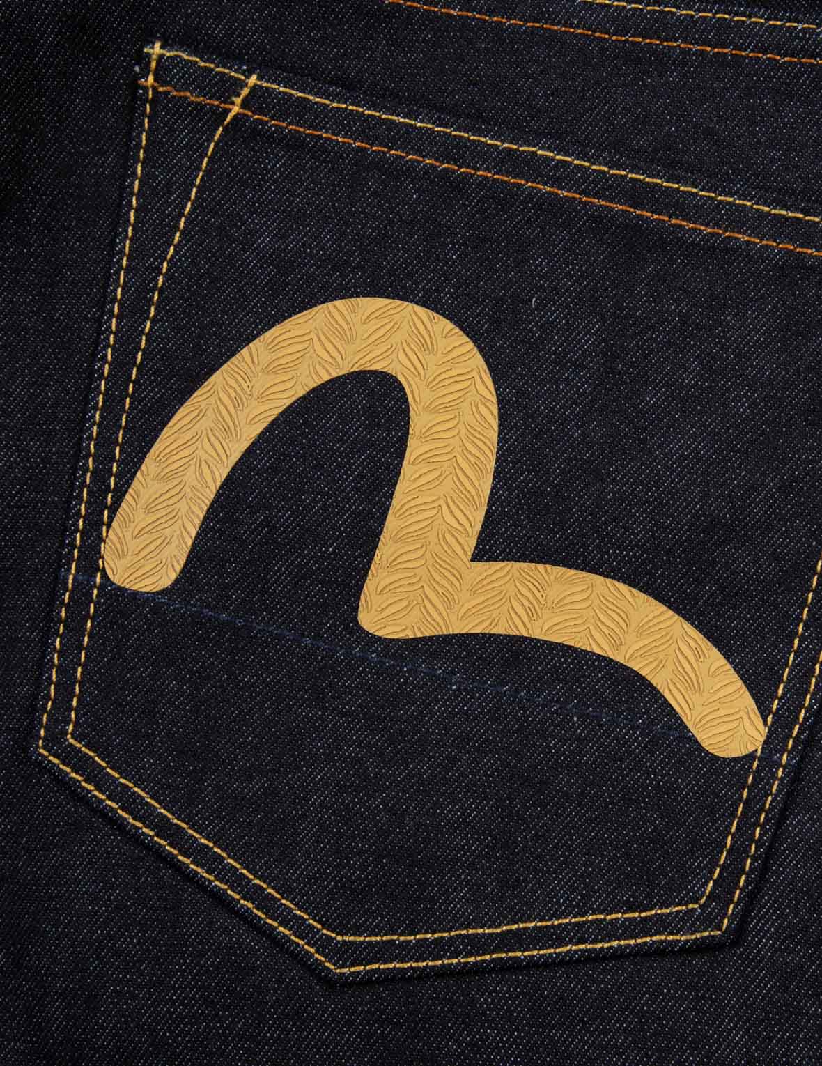 海鸥印花口袋窄脚牛仔裤 #2017