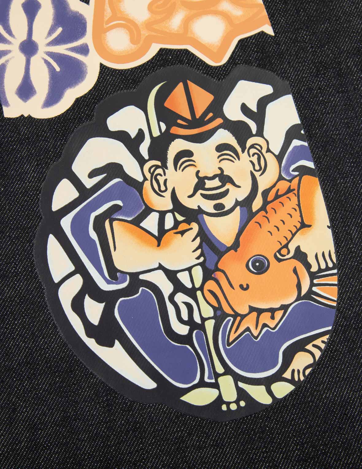 佛头和家花大M印花窄脚牛仔裤 #2017