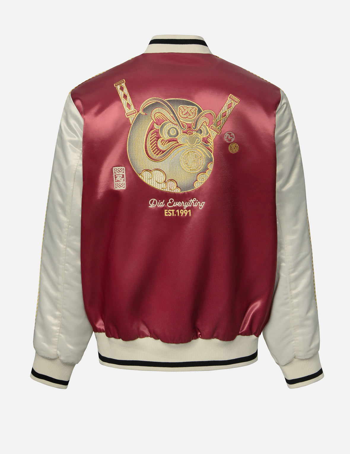 Ninja Daruma Embroidery Relax Fit Souvenior Jacket