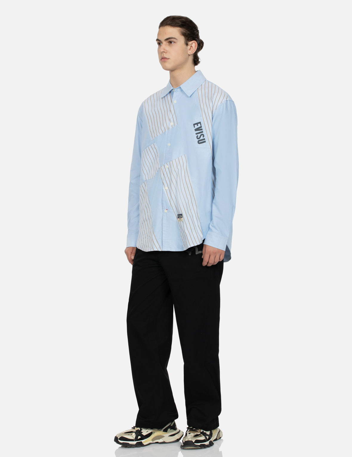 Wheel of Wisdom and Logo Print Relax Fit Deconstructive Shirt