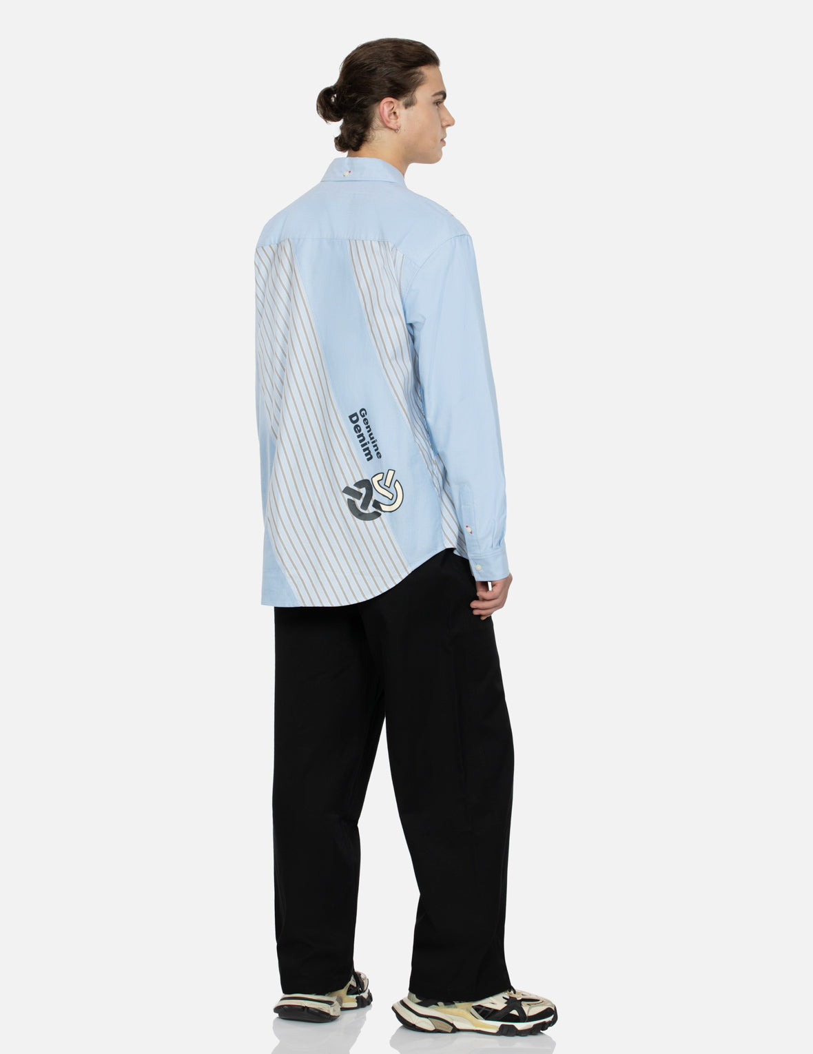 Wheel of Wisdom and Logo Print Relax Fit Deconstructive Shirt