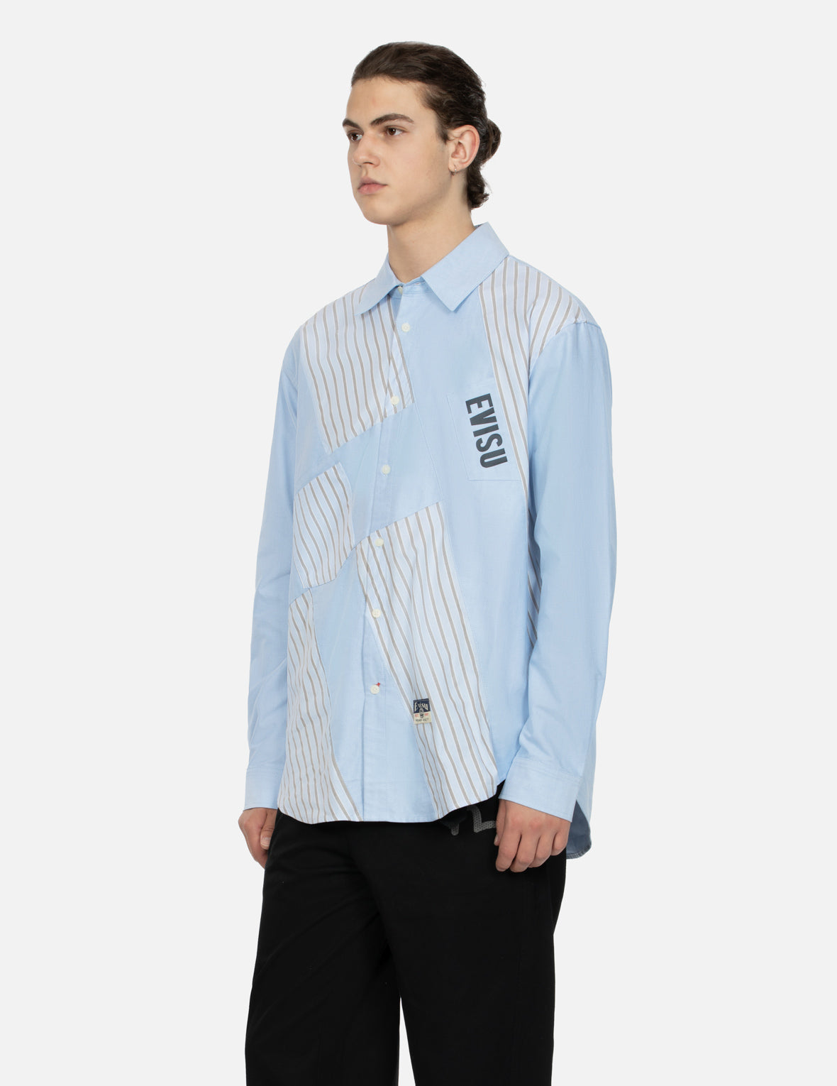 Wheel of Wisdom and Logo Print Relax Fit Deconstructive Shirt