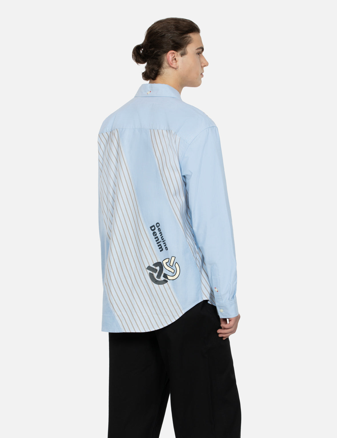 Wheel of Wisdom and Logo Print Relax Fit Deconstructive Shirt