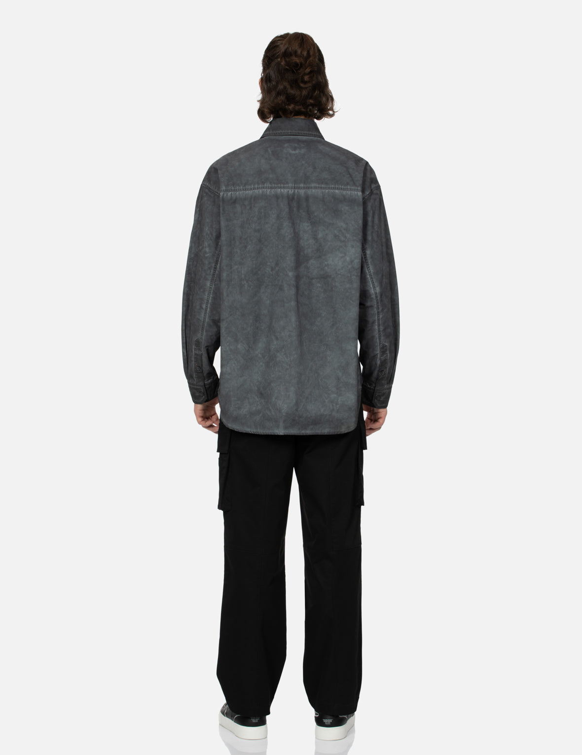 Washed Seagull Embroidery Loose Fit Shirt