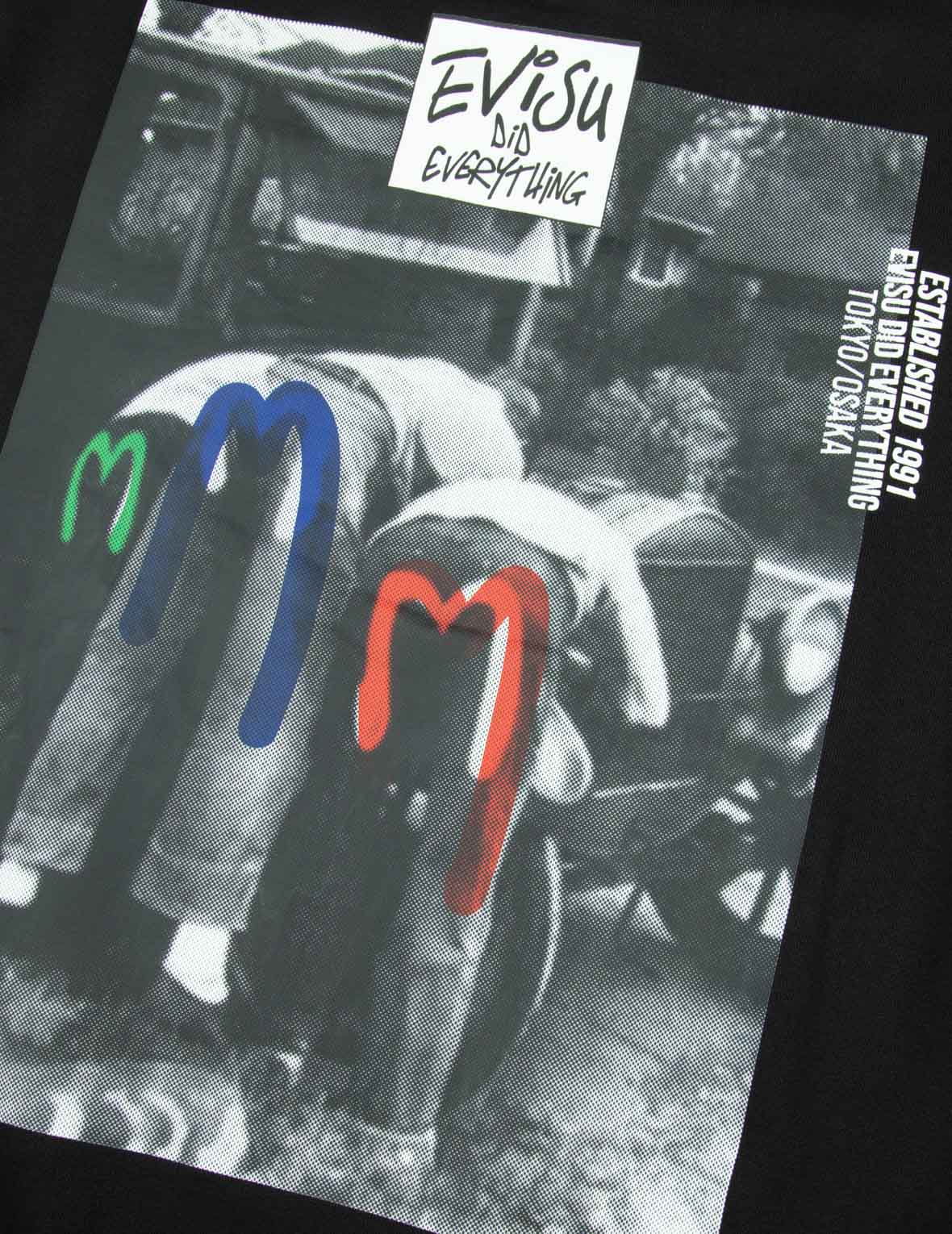 口号和照片印花宽版休闲卫衣