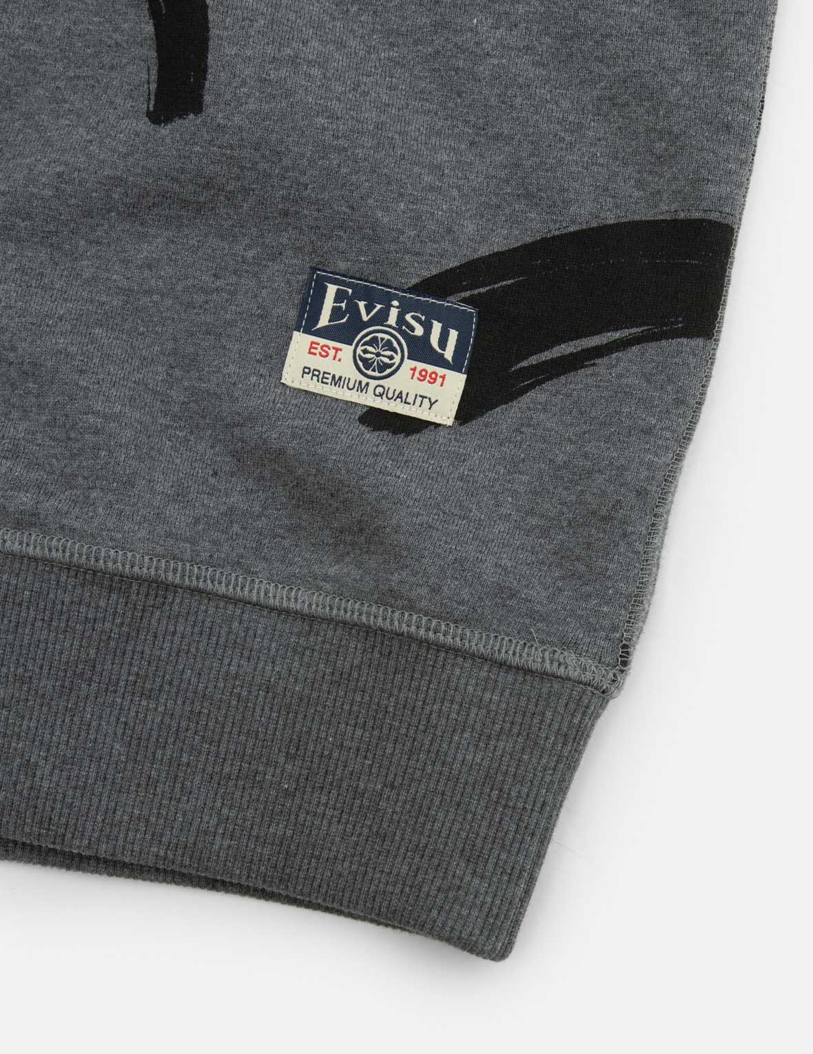 Allover Brushstroke Seagull and Logo Print Relax Fit Sweatshirt