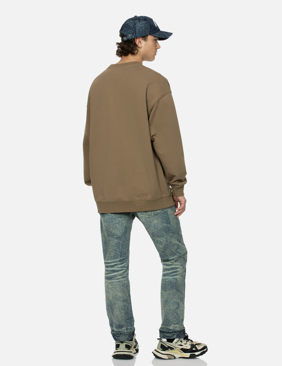 Multi-Pockets with Seagull Print Loose Fit Sweatshirt
