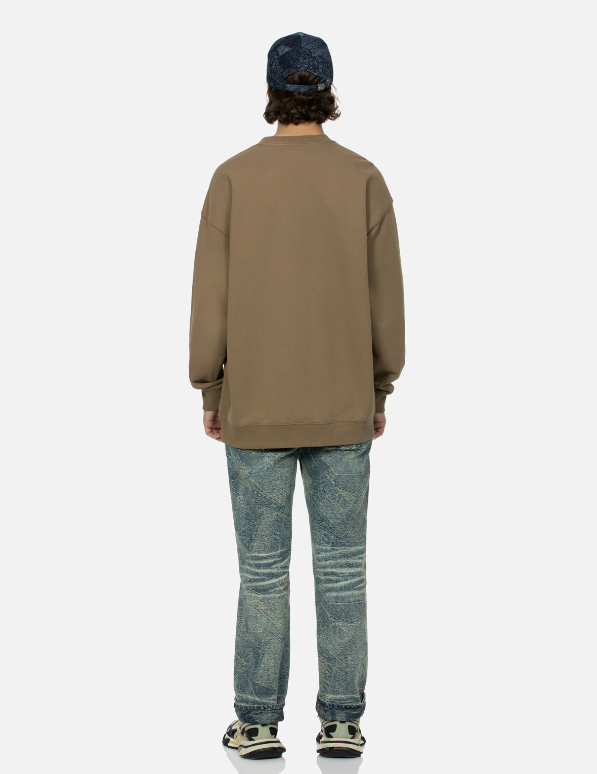 Multi-Pockets with Seagull Print Loose Fit Sweatshirt