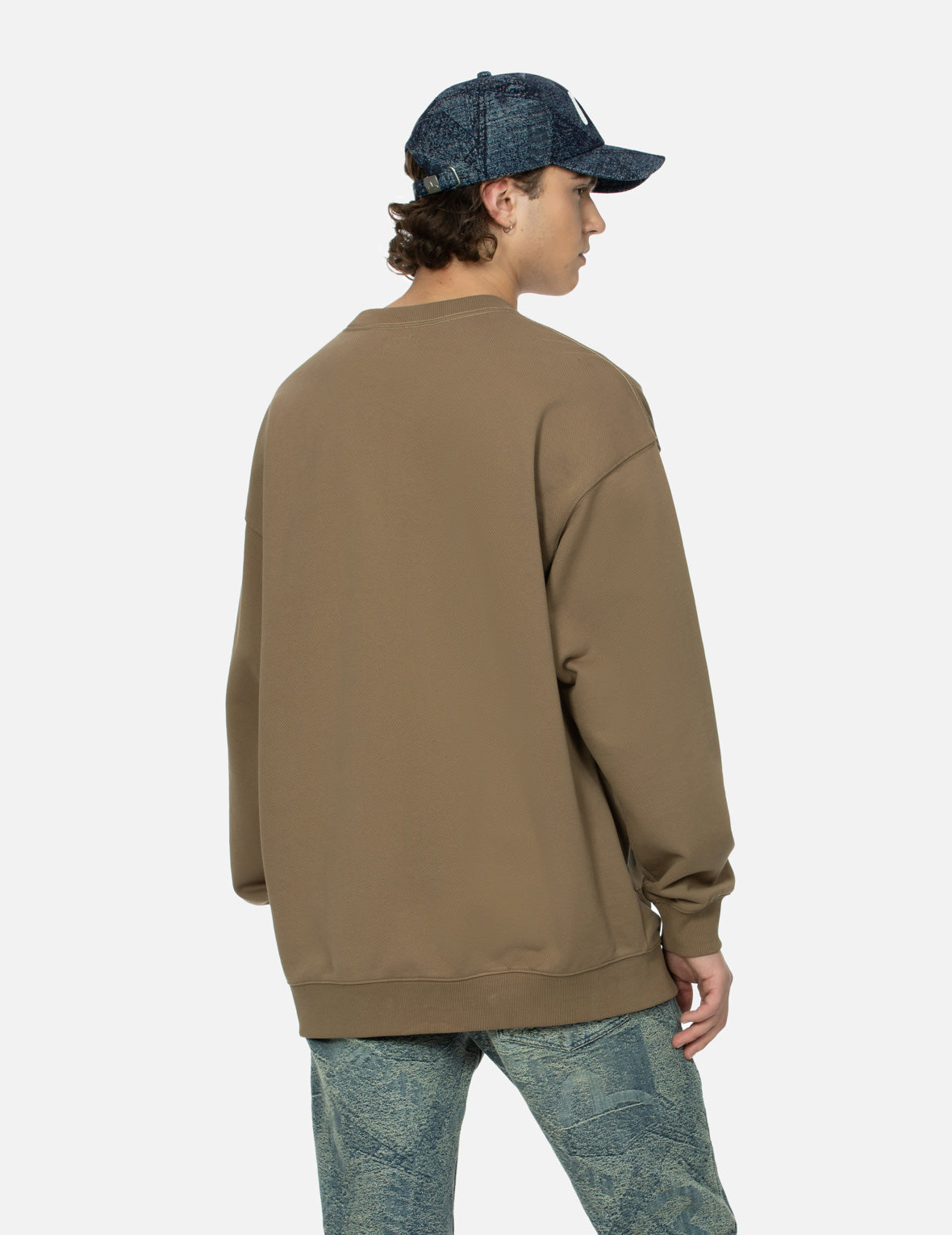 Multi-Pockets with Seagull Print Loose Fit Sweatshirt