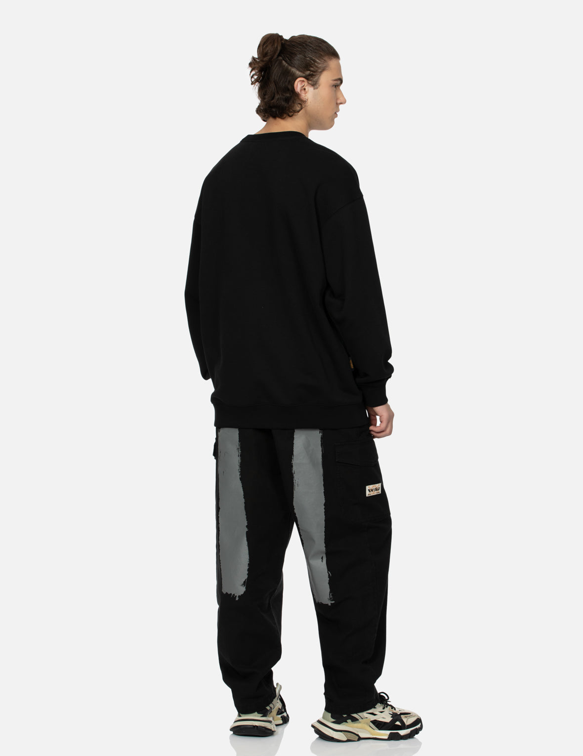 Multi-Pockets with Seagull Print Loose Fit Sweatshirt