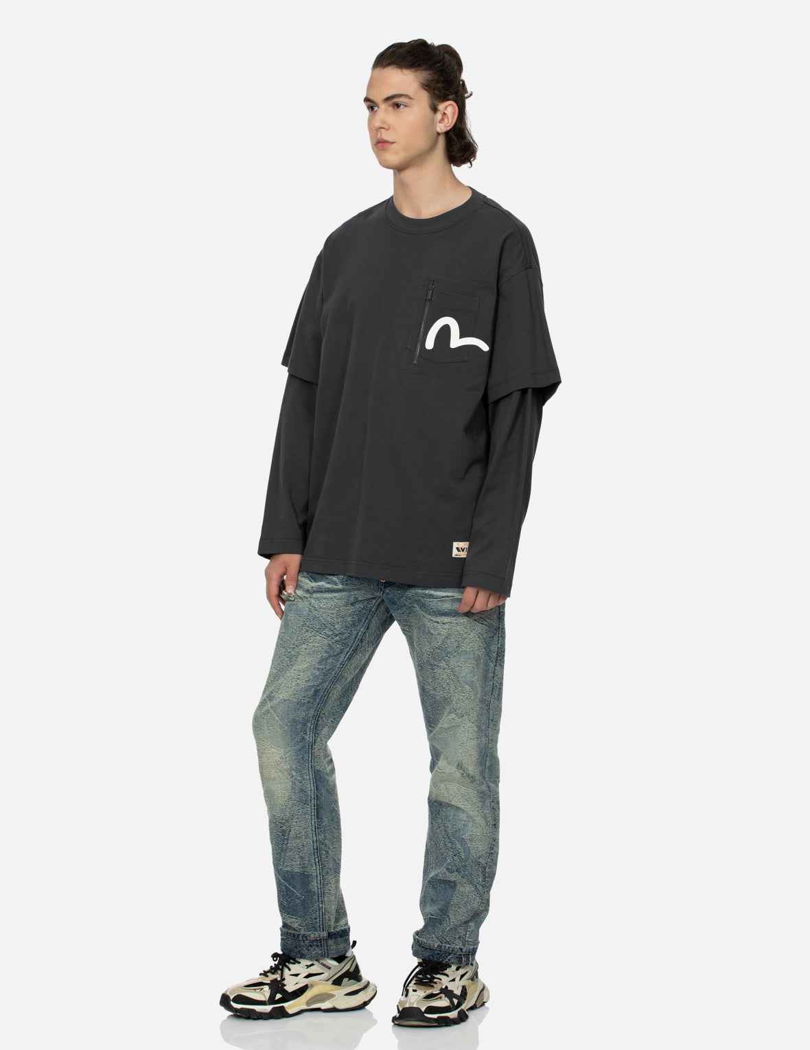 Godhead Slot Machine Print Loose Fit Long-Sleeve T-Shirt