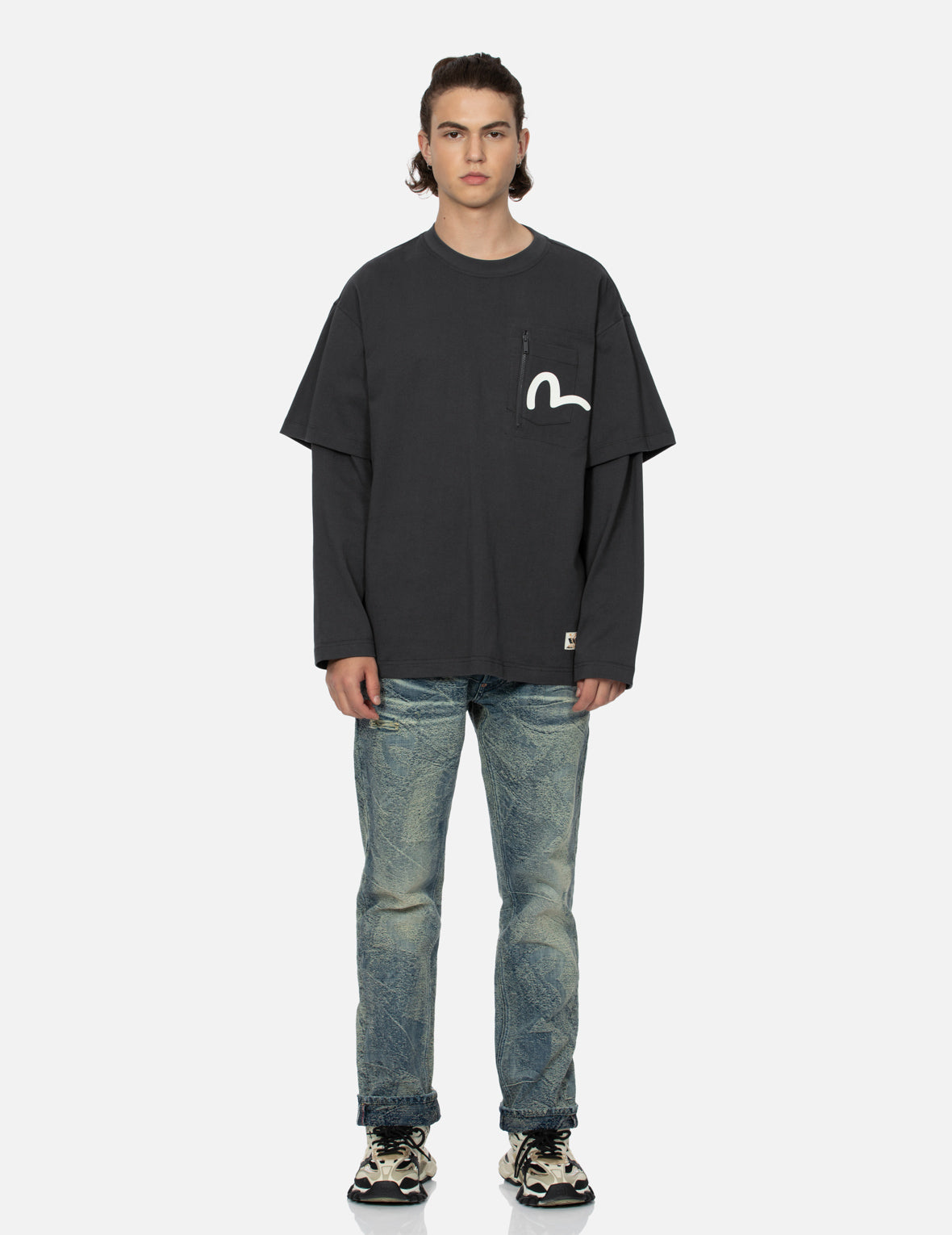 Godhead Slot Machine Print Loose Fit Long-Sleeve T-Shirt